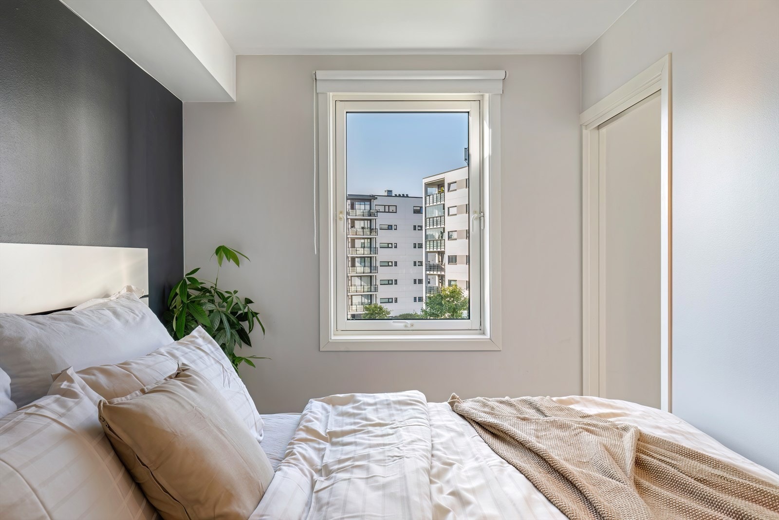 Sture vindusflater er gjennomgående i leiligheten Galleribilde