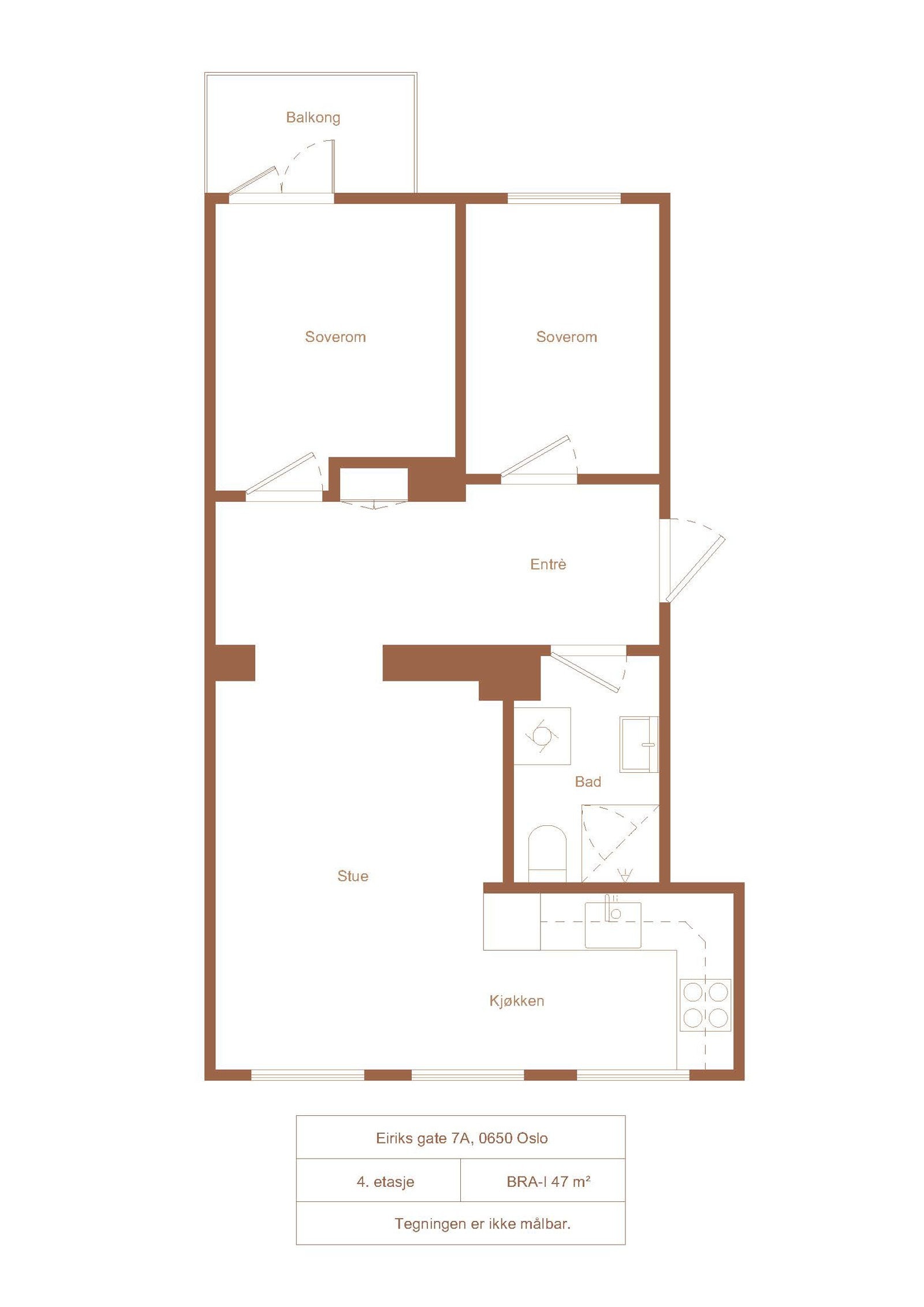 Eiriks gate 7A - Plantegning Galleribilde