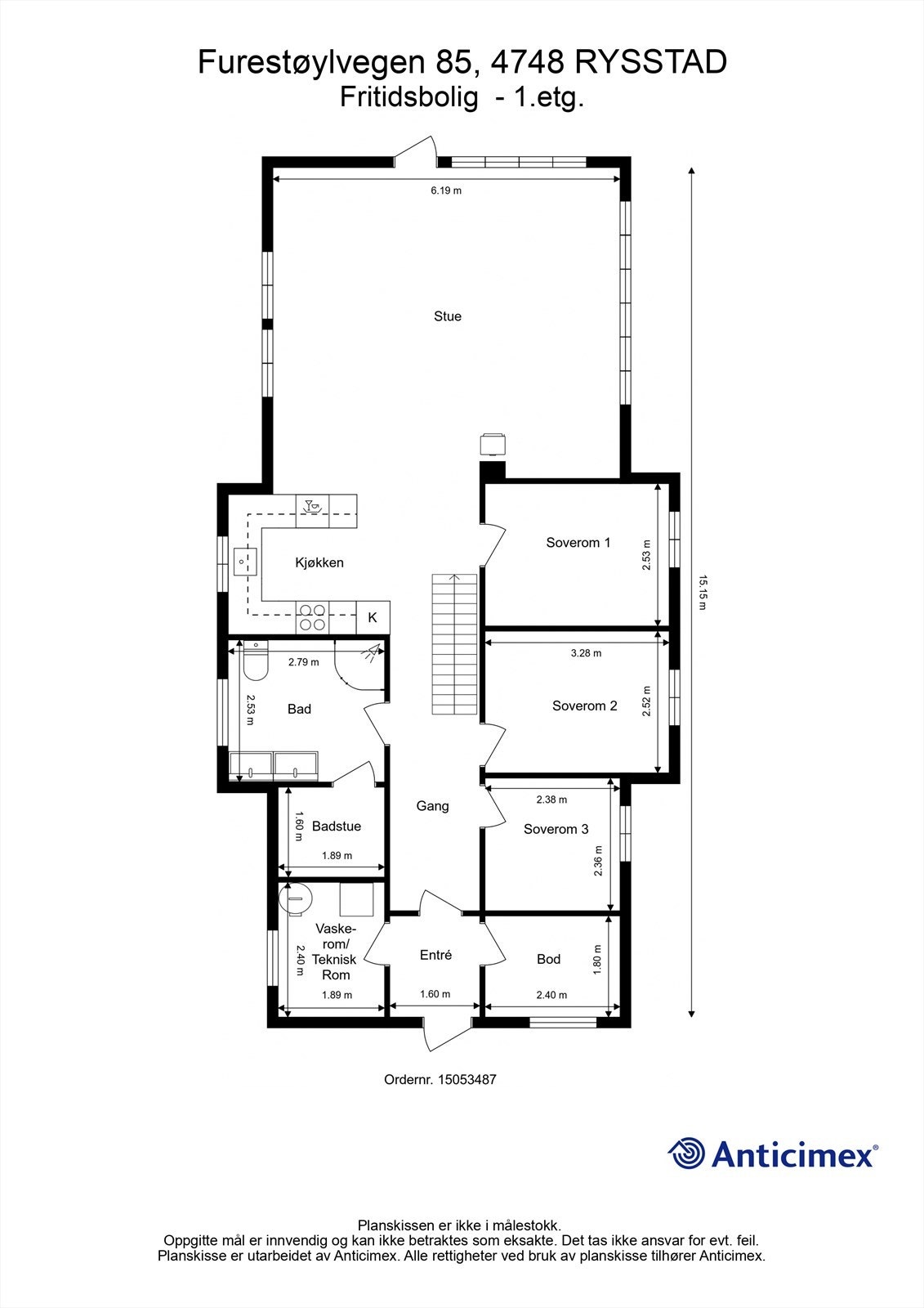 Plantegning hovedetasjen Galleribilde