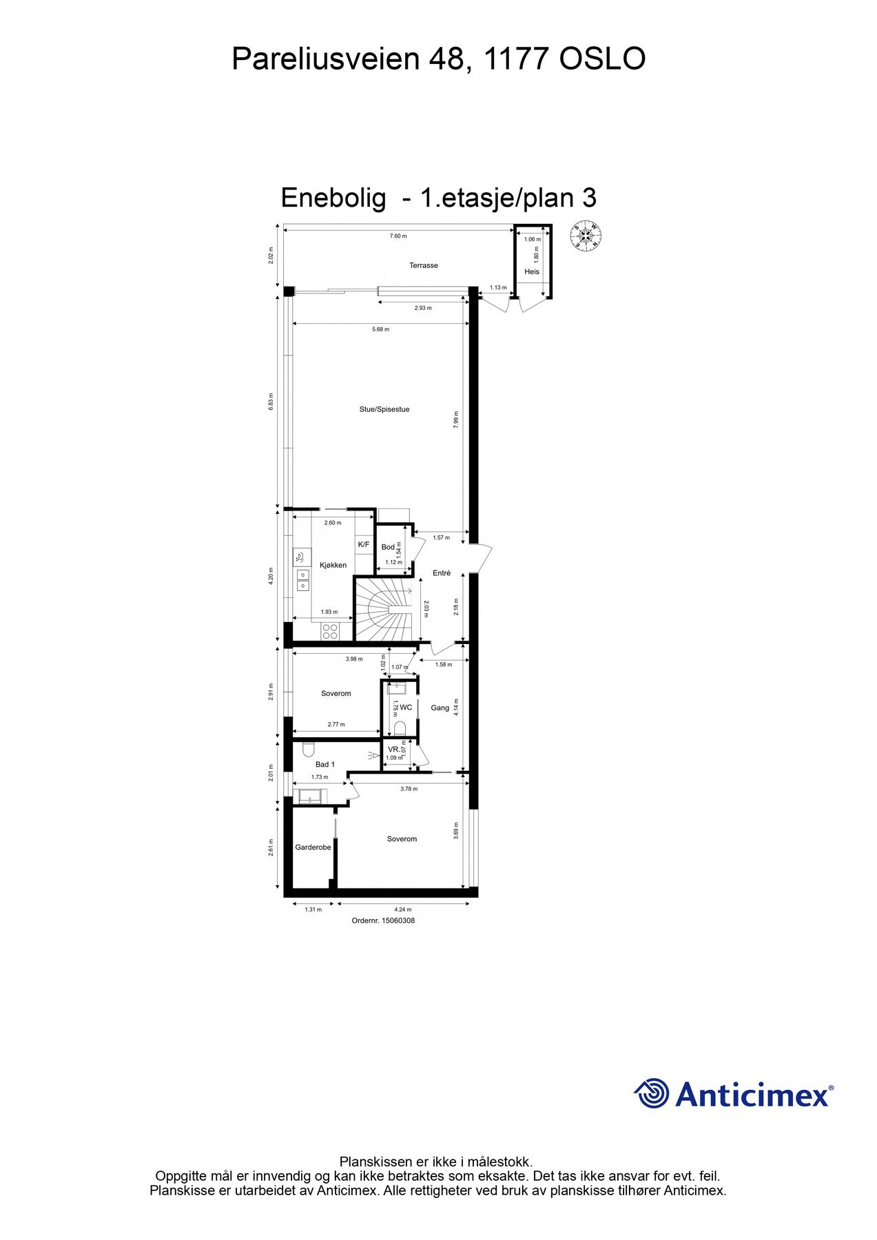 Plantegning, 1.etasje/plan 3. Galleribilde