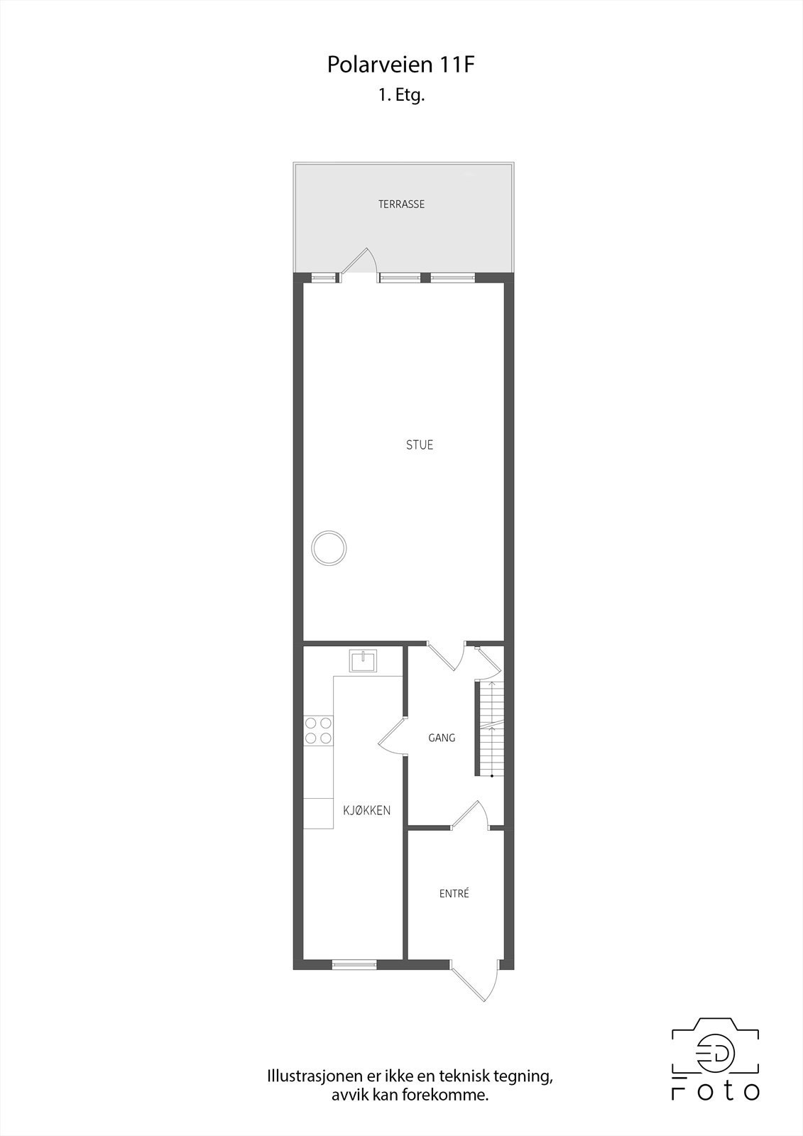 Plantegning 1. etasje Galleribilde