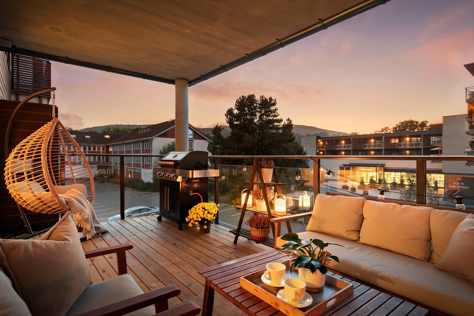 Balkongen er av god størrelse Galleribilde