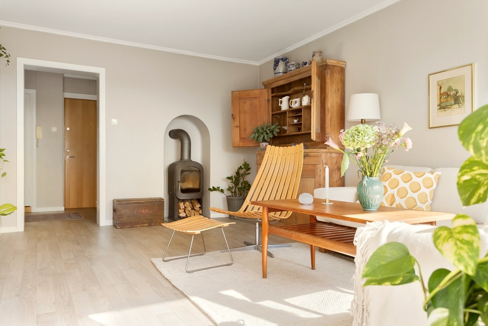 Borettslaget har nylig rehabilitert alle pipeløp med rustfrie røykrør i 2023. Galleribilde