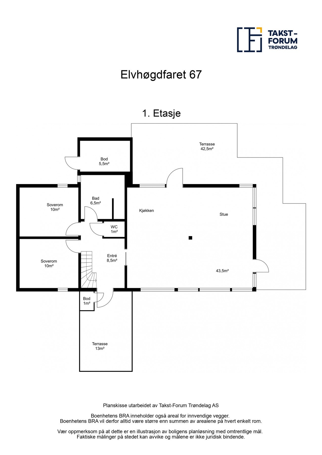 Plantegning 1. etasje. Galleribilde