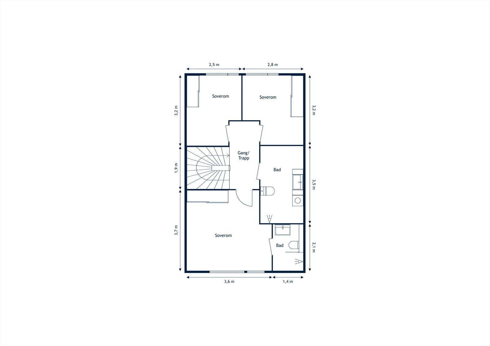 Plantegning 2.etasje Galleribilde