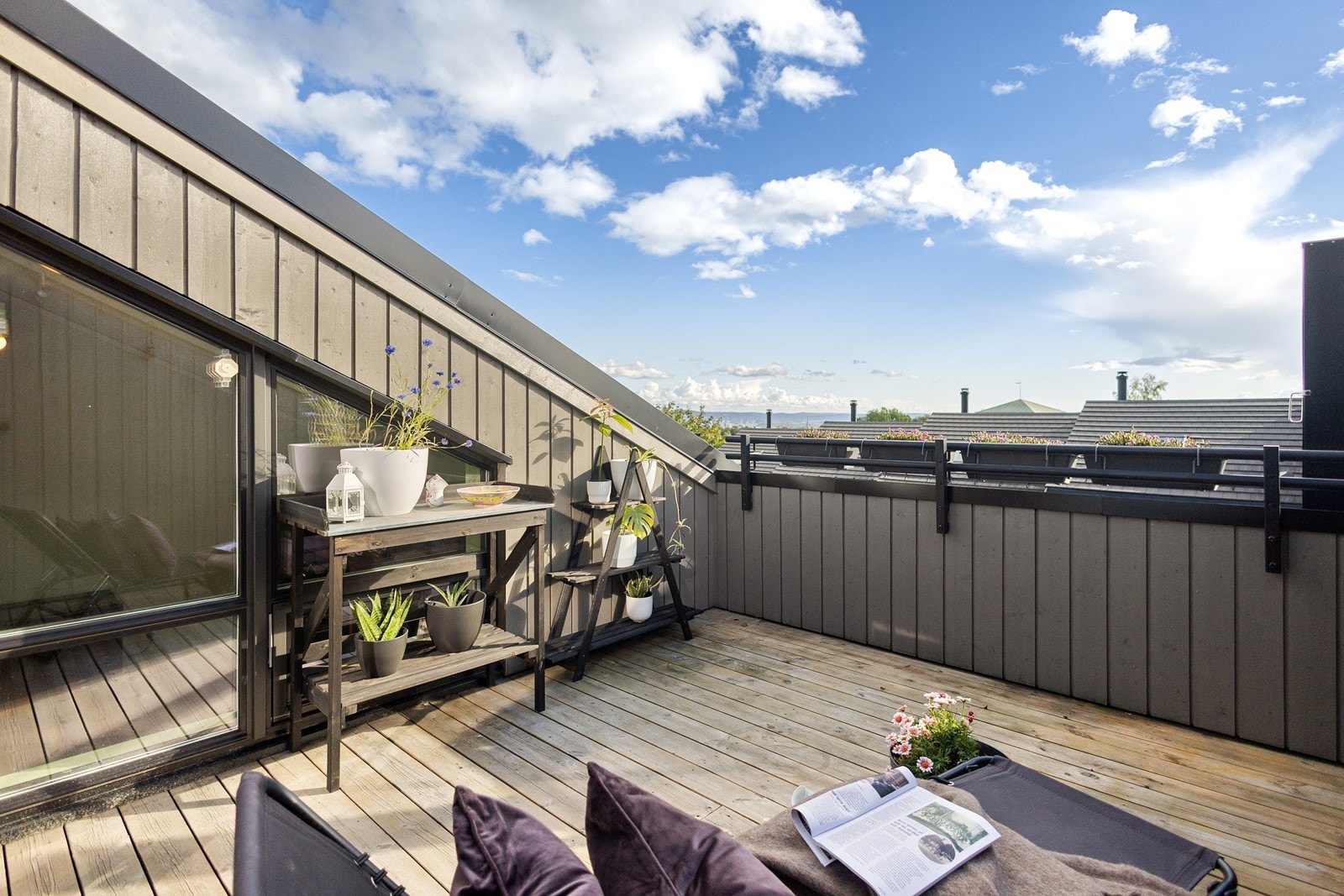 Usjenert og skjermet takterrasse Galleribilde