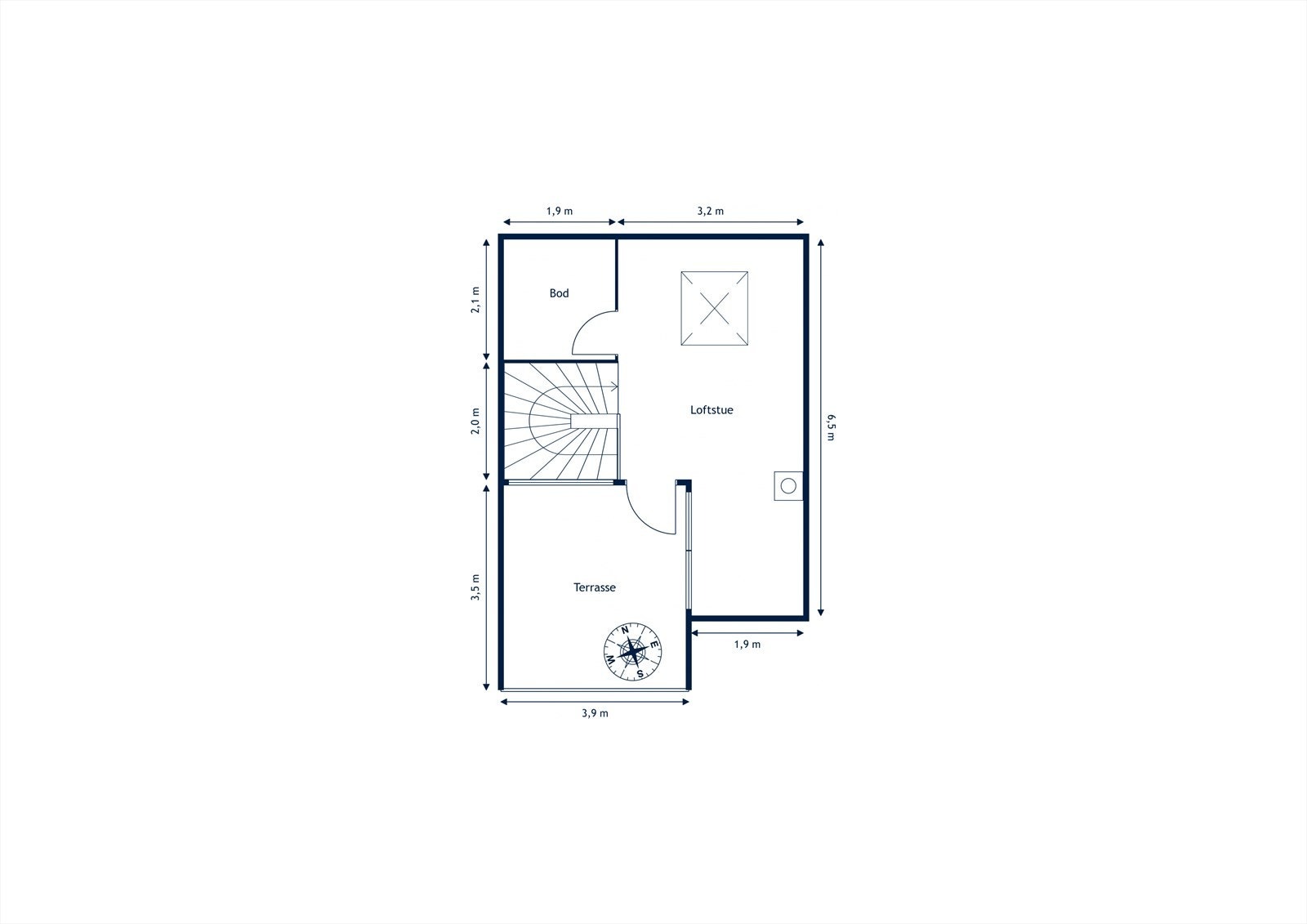 Plantegning Loft Galleribilde