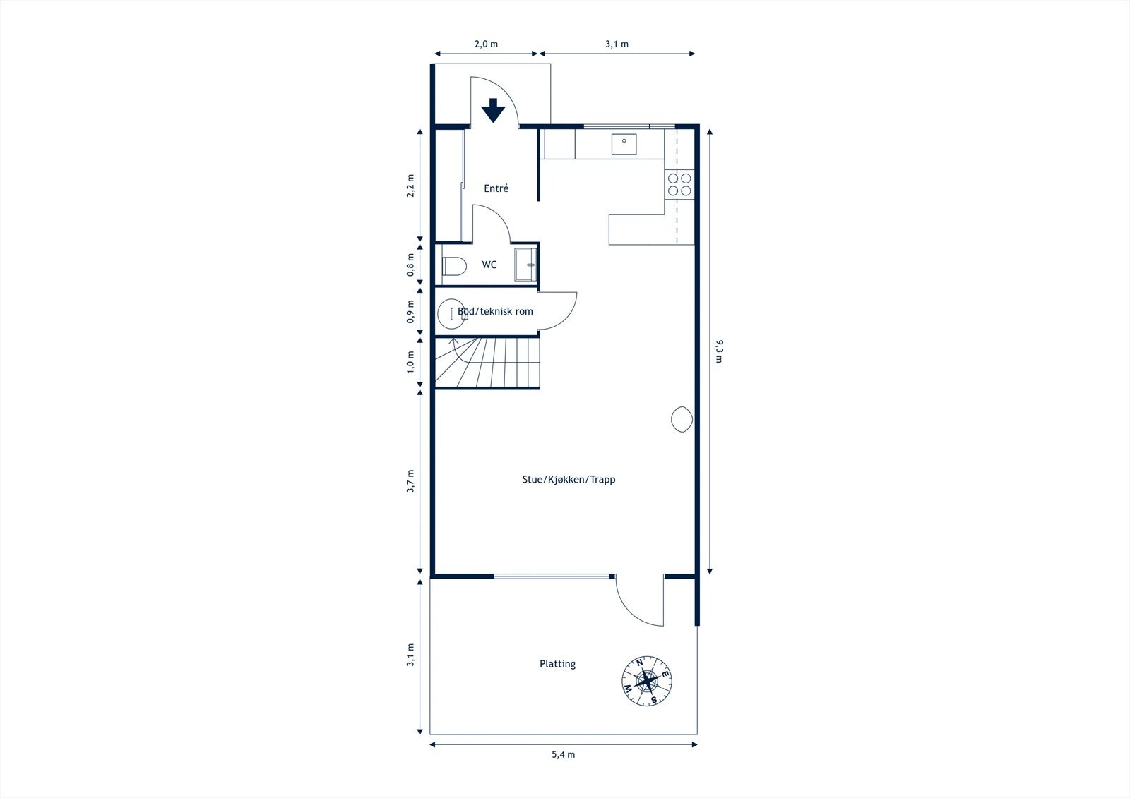 Plantegning 1.etasje Galleribilde
