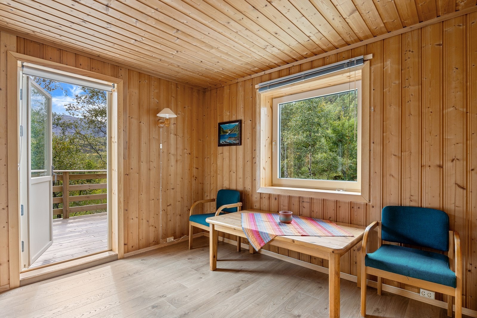 Tilkomst til terrassen fra stuen. Galleribilde