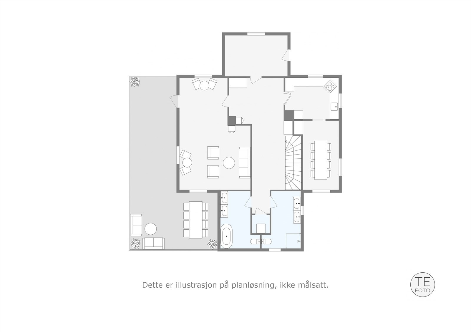 Plantegning 1. etasje. Galleribilde