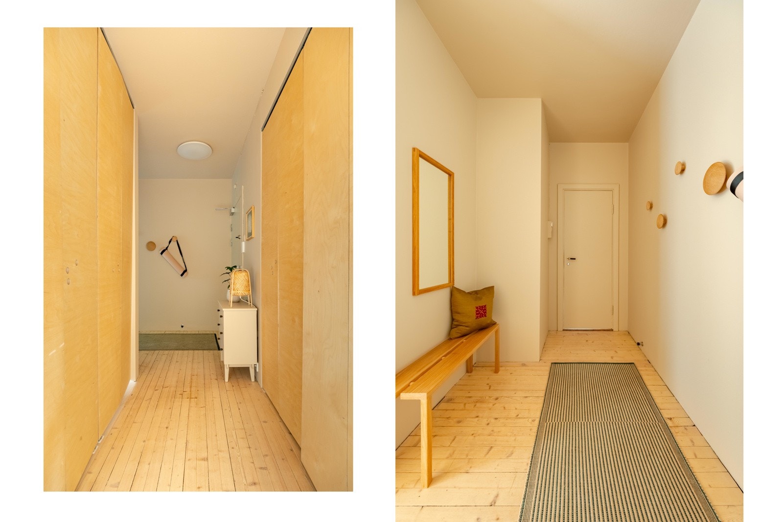 Nå er vi i selve gangen, og også her er det ekstra god skapplass. Galleribilde