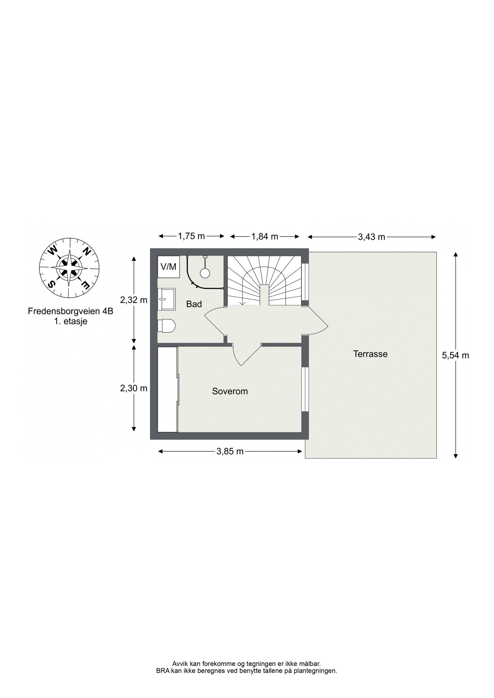 Plantegning 1. etasje Galleribilde