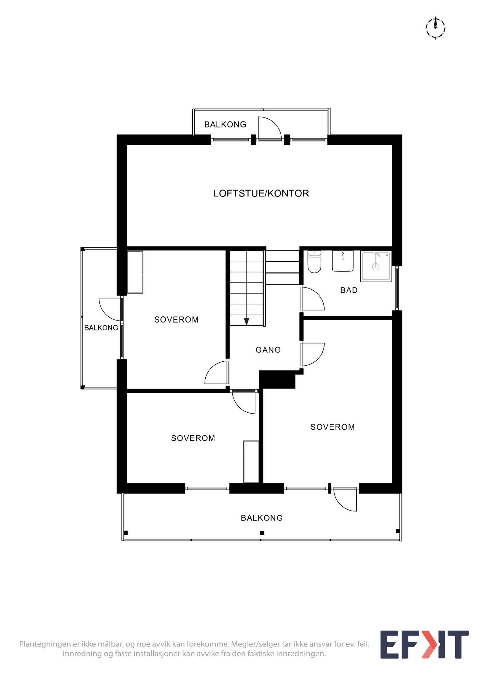 Planløsning 2.etg Galleribilde
