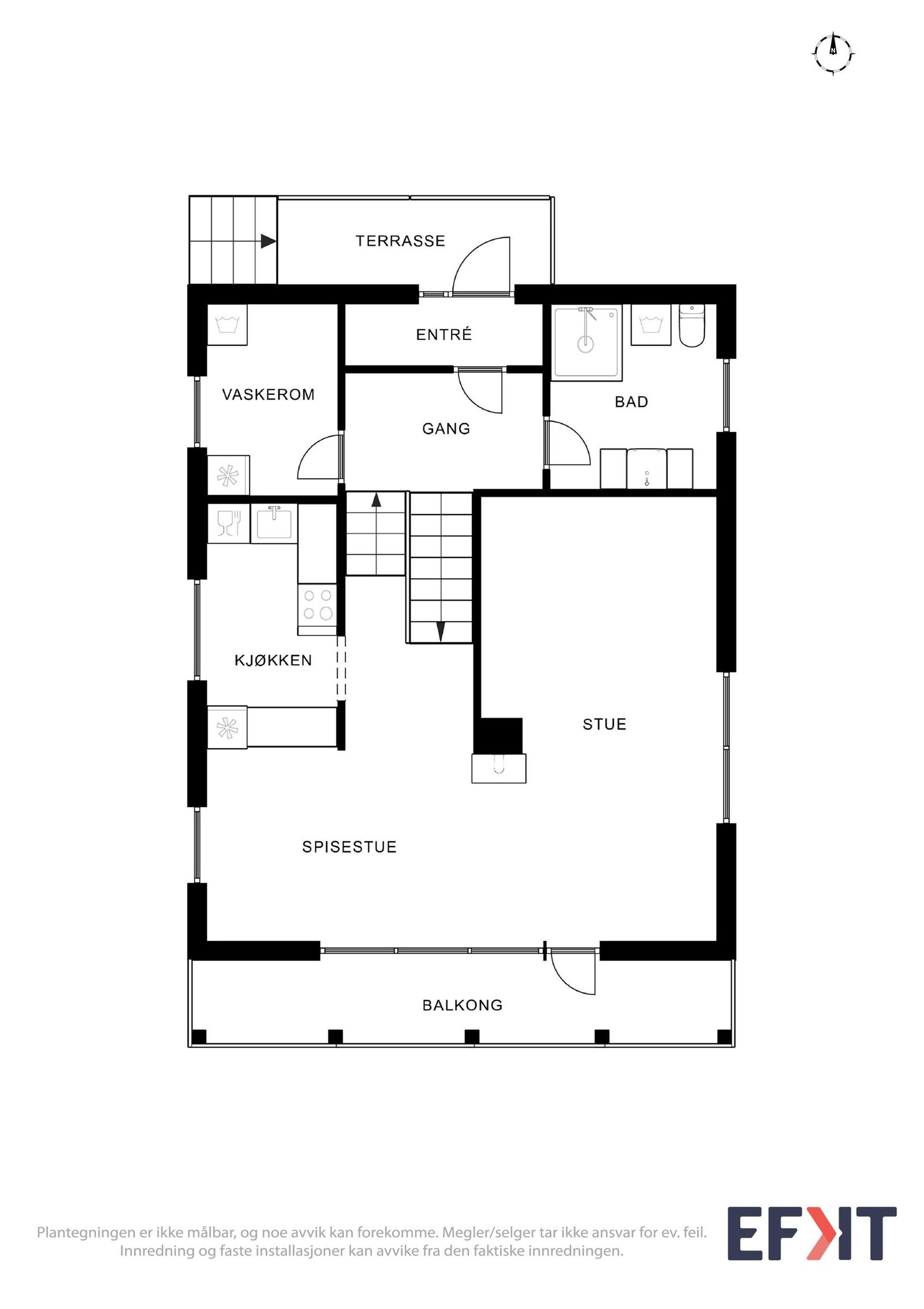 Planløsning 1.etg Galleribilde