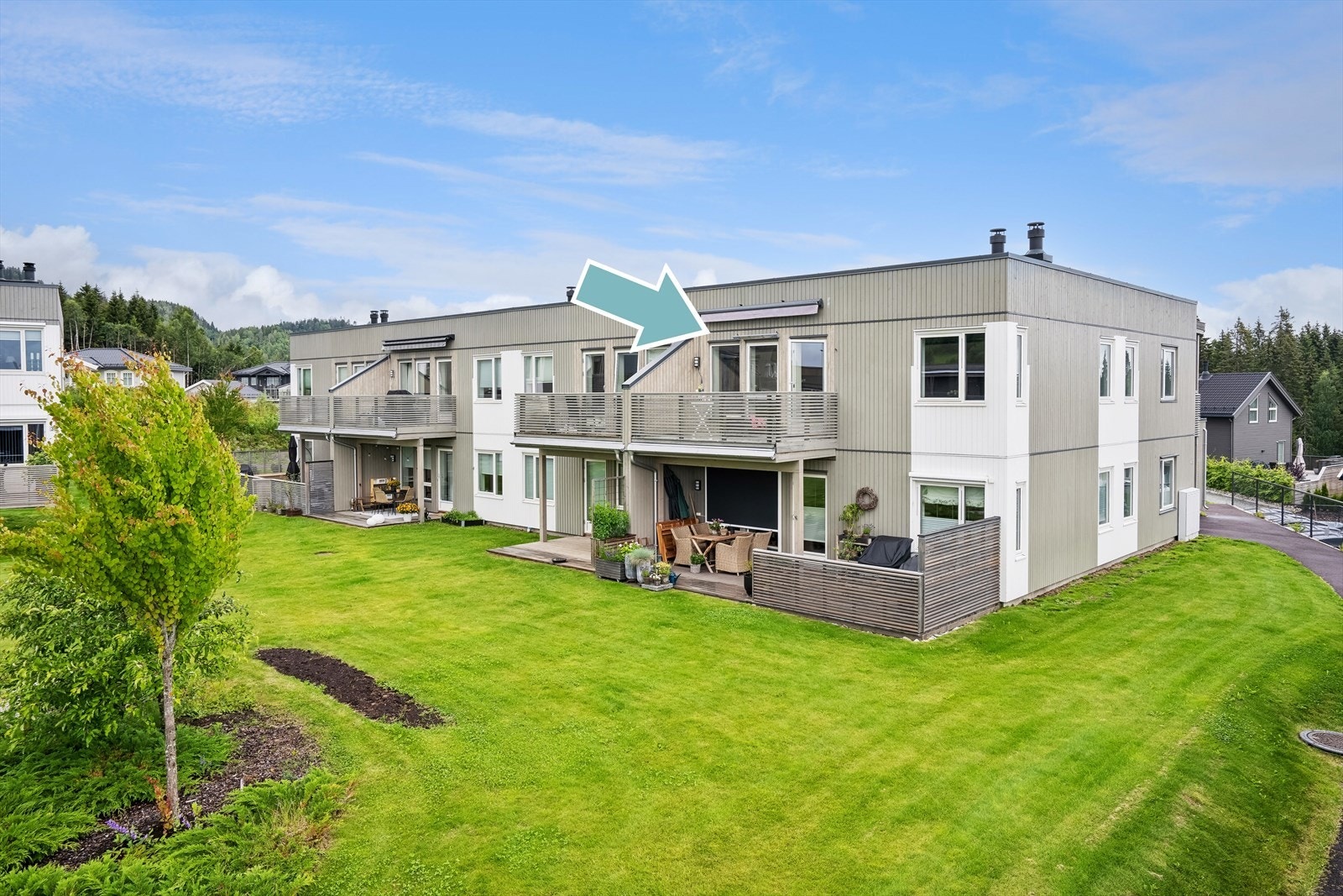 Topp-/endeleilighet med solrik terrasse Galleribilde