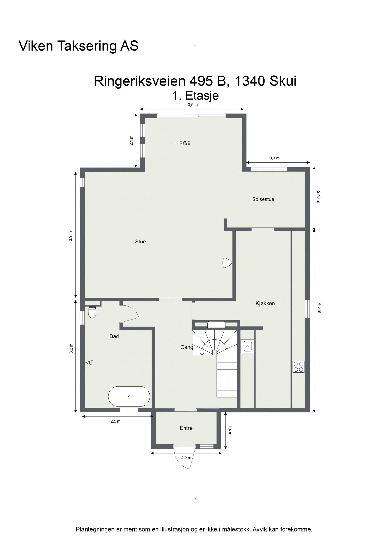 Plantegning 1. etasje. Galleribilde