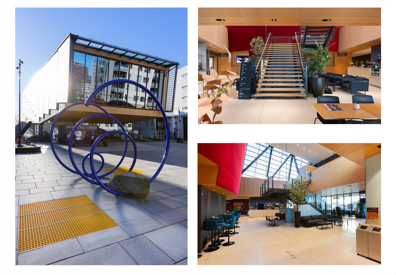 I Sandvika finner du også Bærum Kulturhus som er en konsert-, dans- og teaterscene. Kulturhuset er tegnet av arkitektkontoret Snøhetta og ble innviet 4. september 2003. Galleribilde