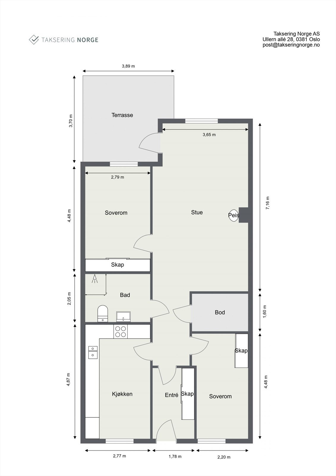 Tokerudkollen 7A - Plantegning Galleribilde