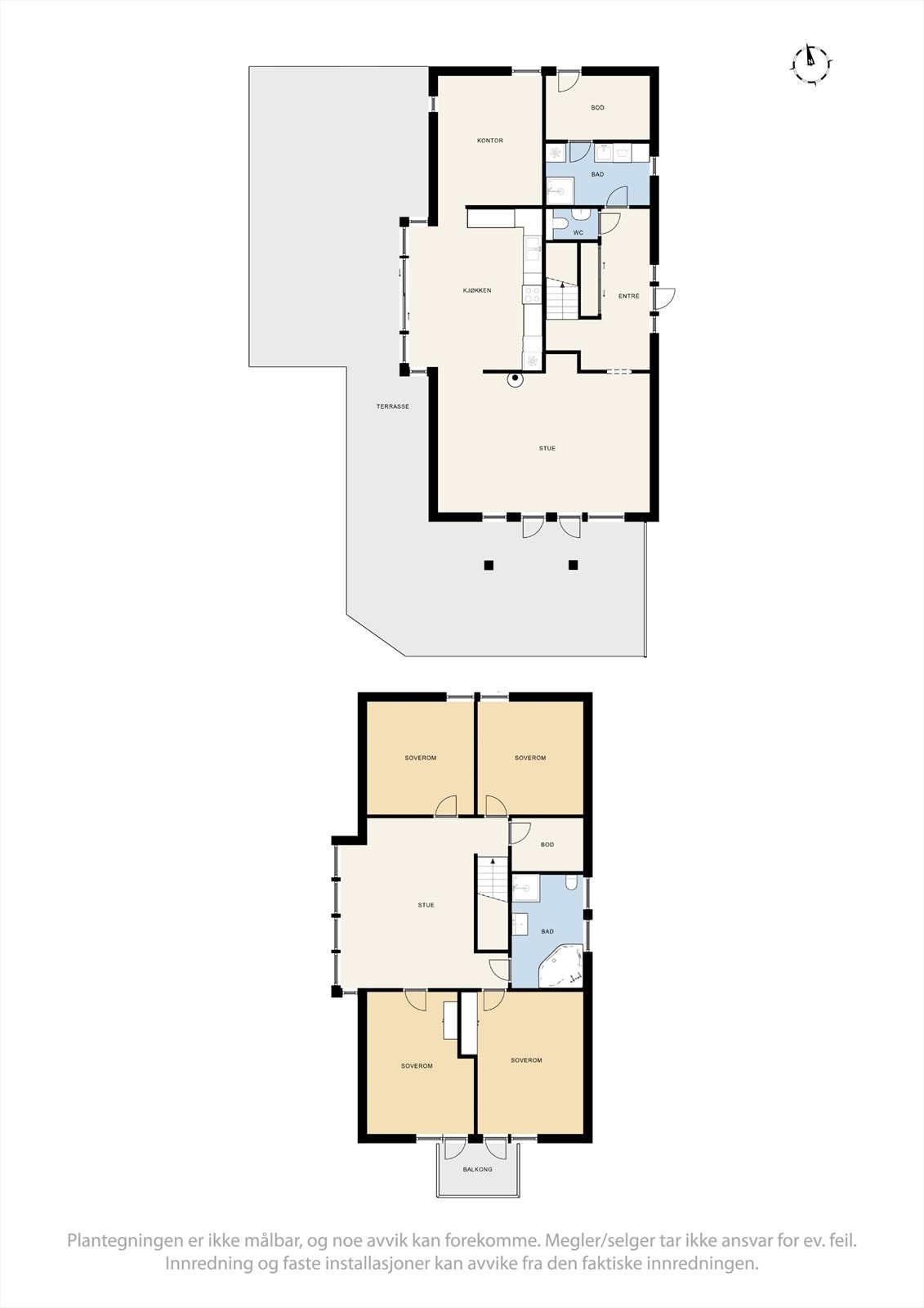 Plantegning hele boligen. Galleribilde
