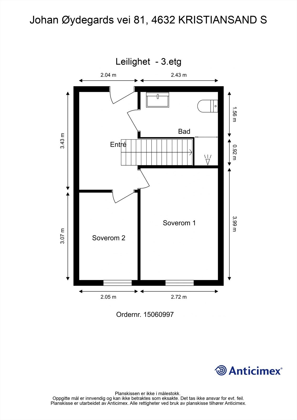 Plantegning 3. etg Galleribilde