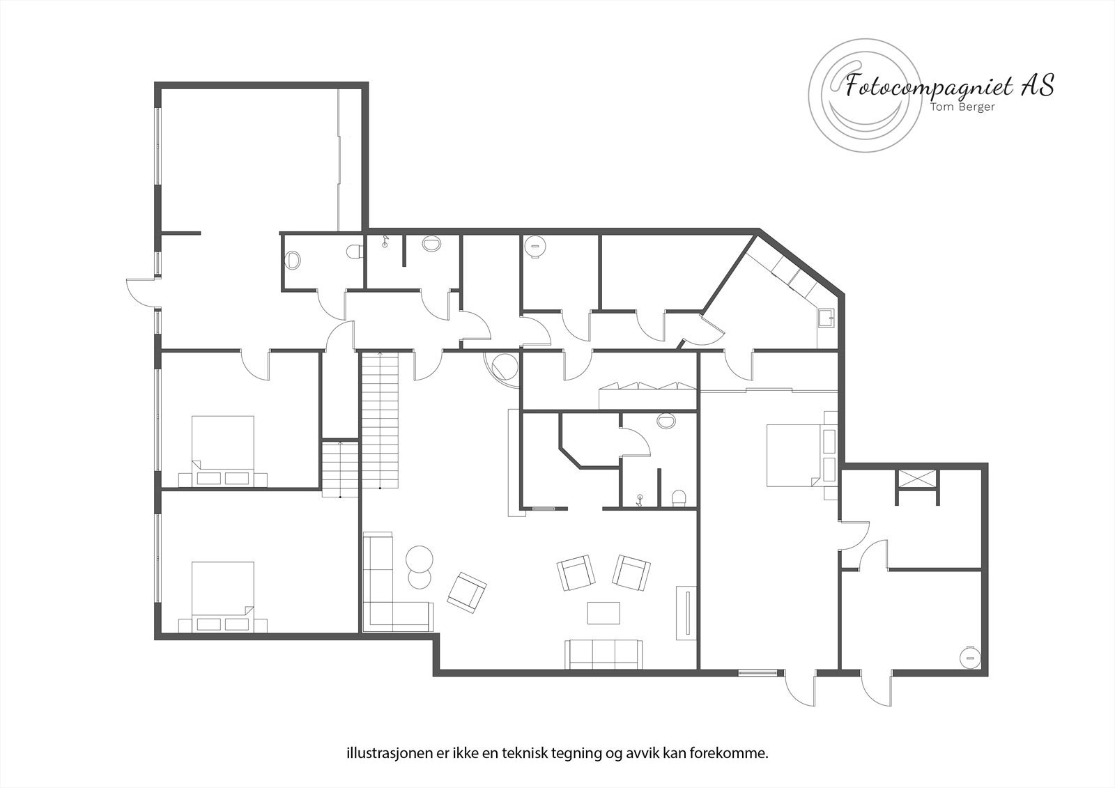 Plantegninger underetasje Galleribilde