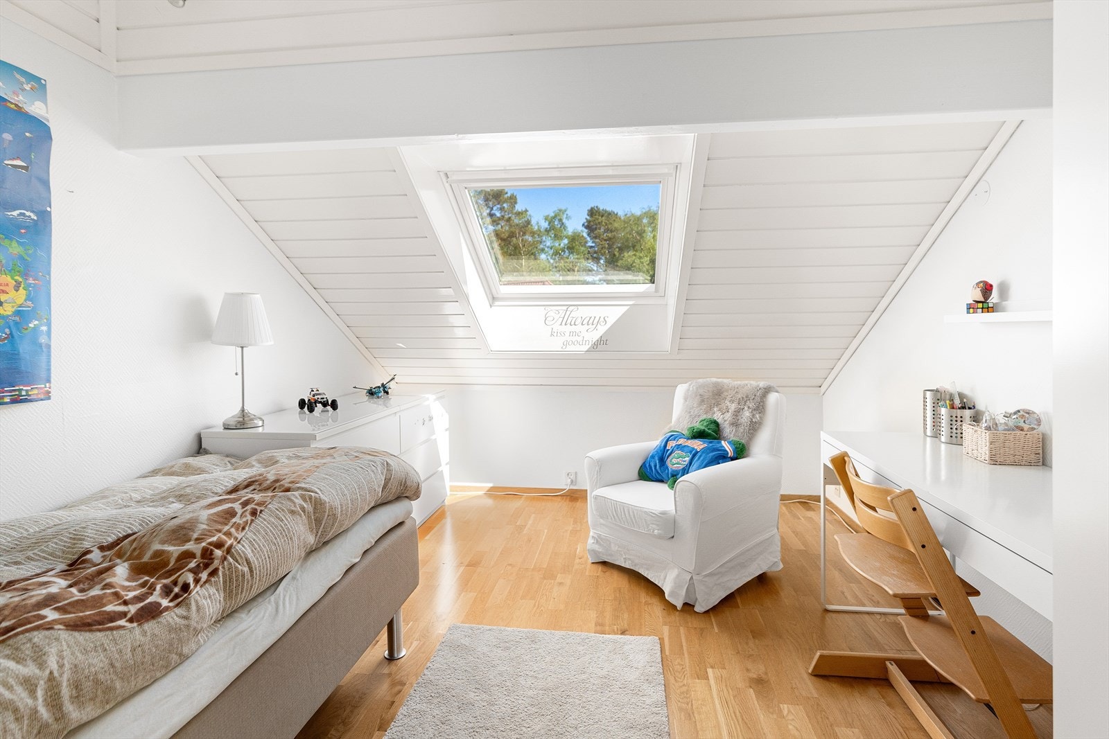 Soverom loftsetasje. Galleribilde