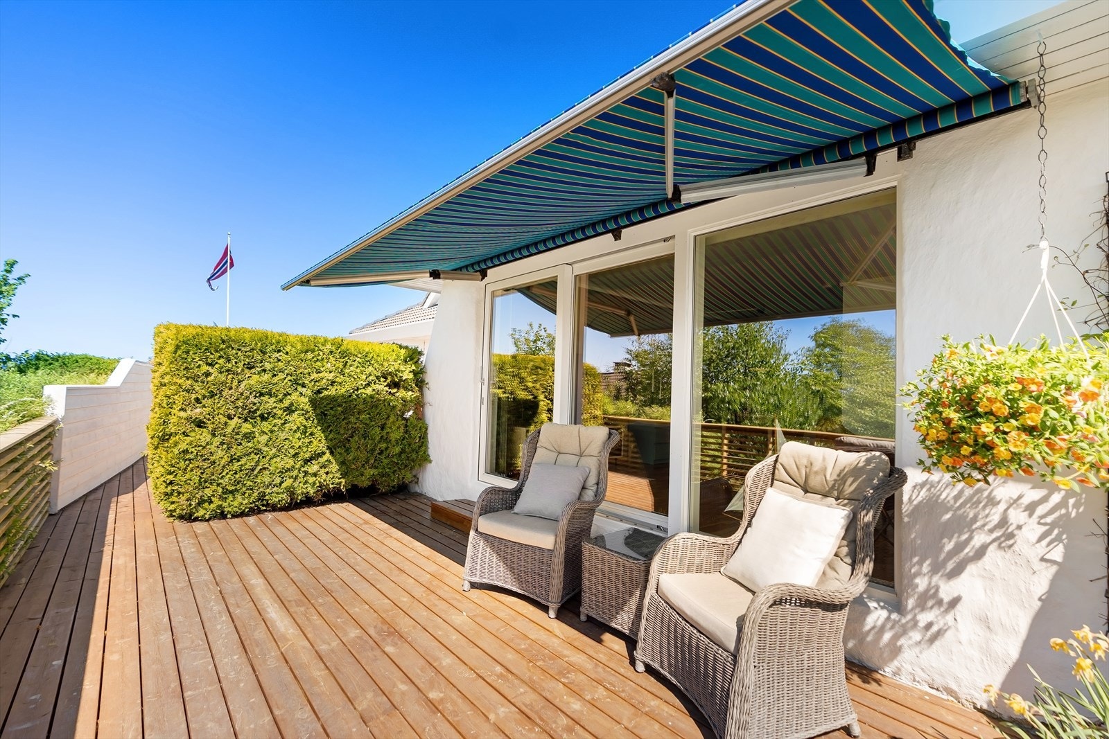 Eget avgrenset uteområdet til utleidel. Galleribilde