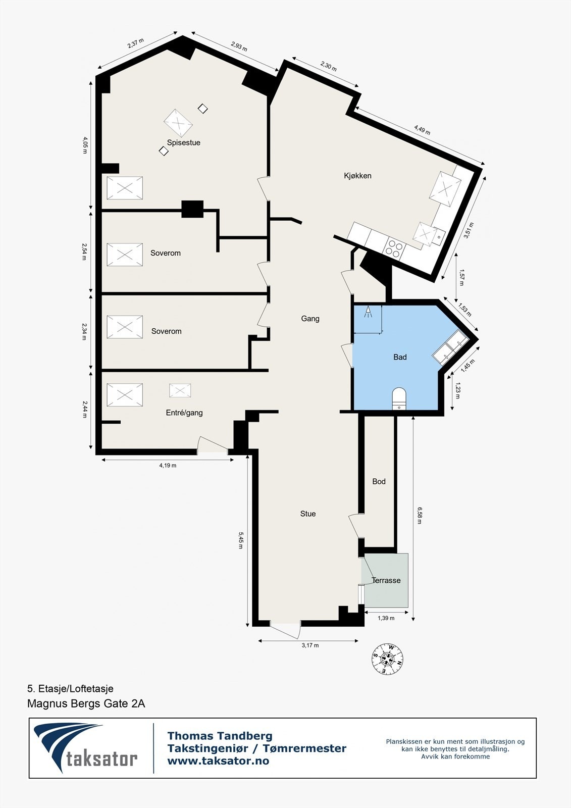 Alternativ plantegning med spisestue. Galleribilde