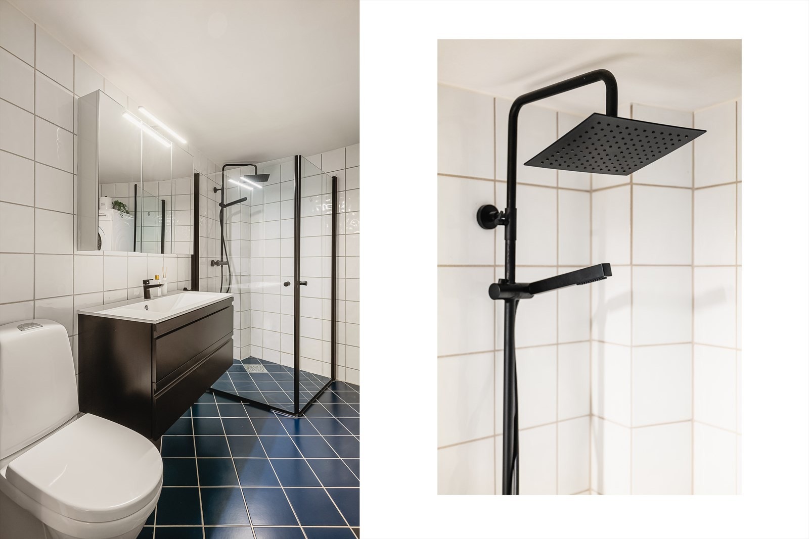 - Lyst og helfliset bad som måler 6,1 m² - Galleribilde