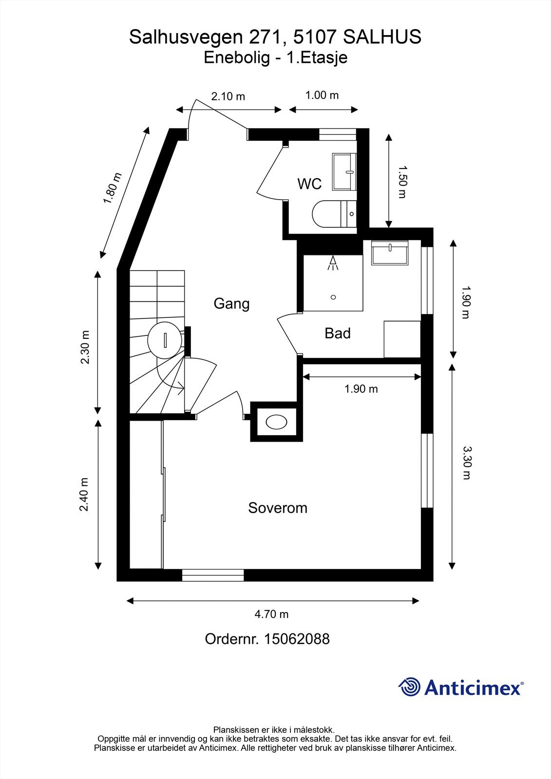 Plantegning 1. etasje Galleribilde
