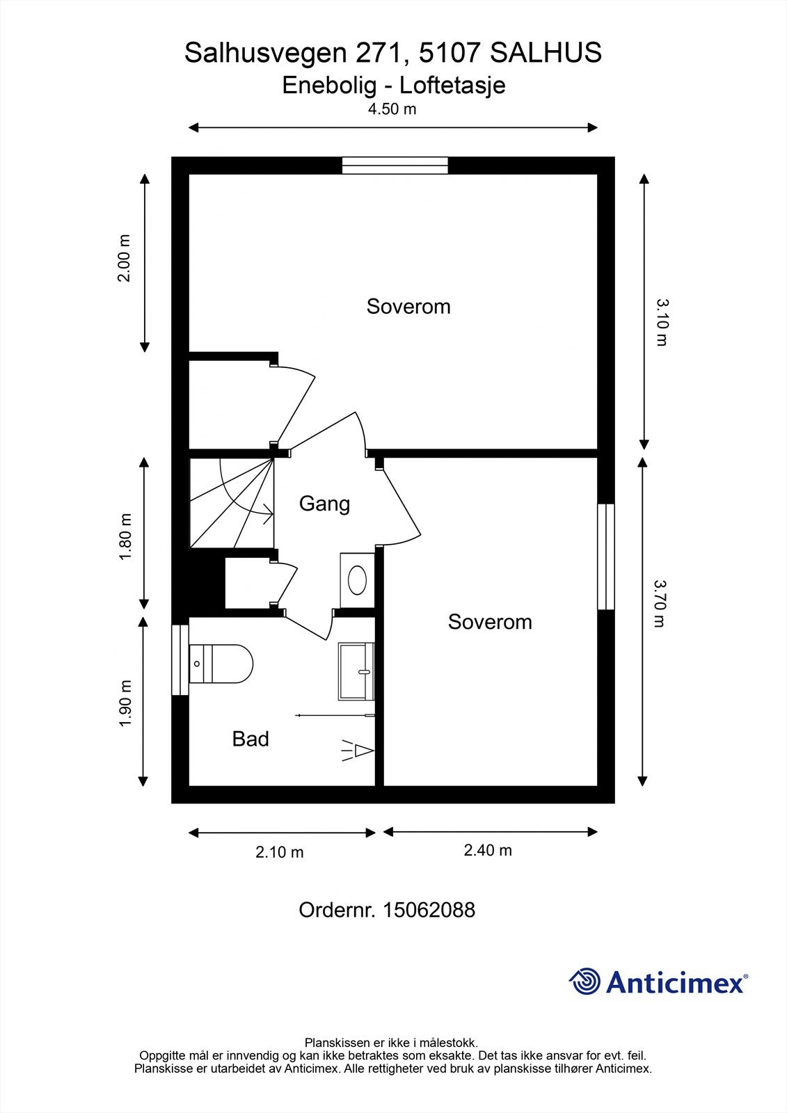 Plantegning 3. etasje Galleribilde