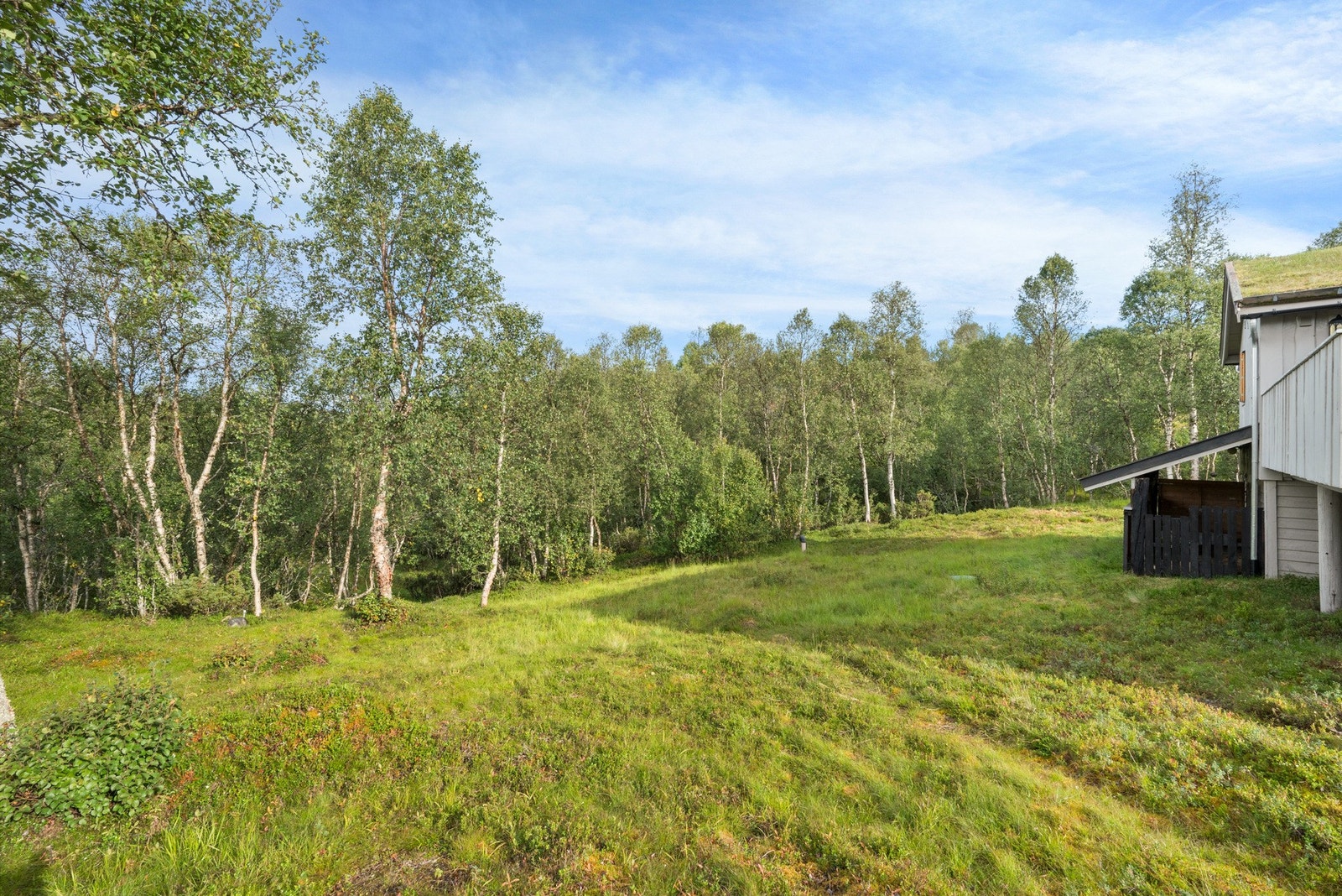 Området består av spredt fritidsbebyggelse, og ligger i et mindre hytteområde med lite trafikk og forbipasserende. Galleribilde