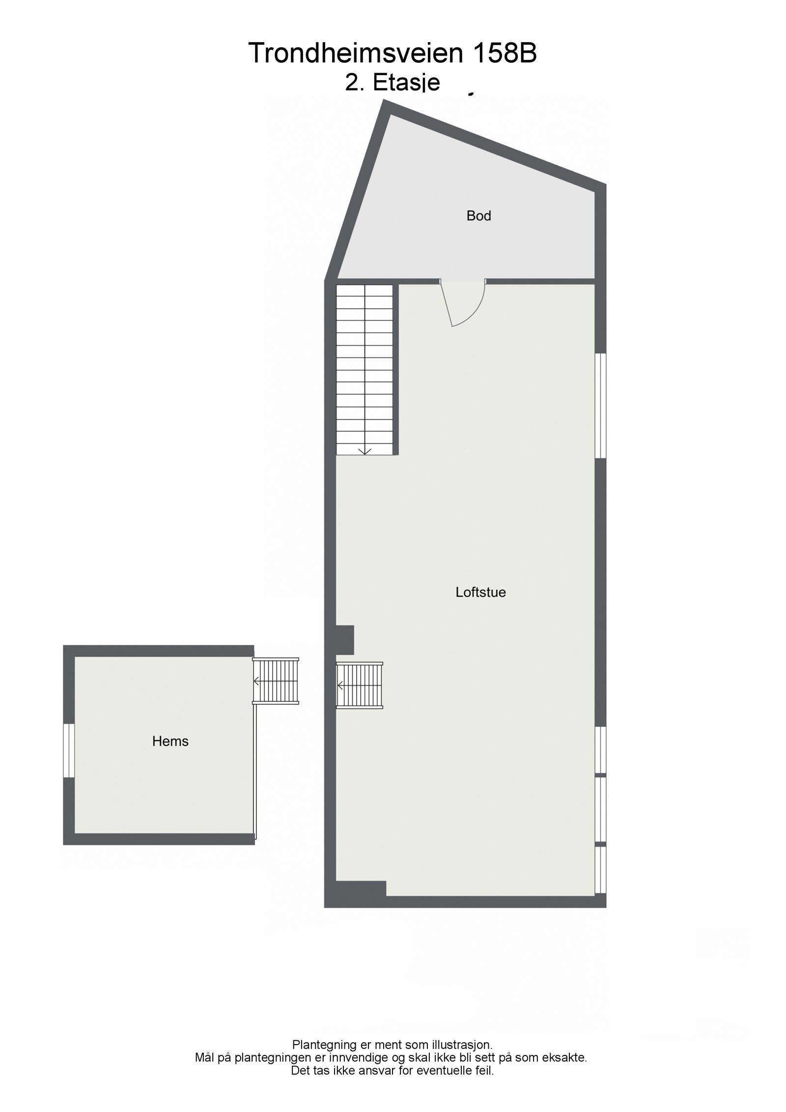 Plantegning loft & hems. Galleribilde