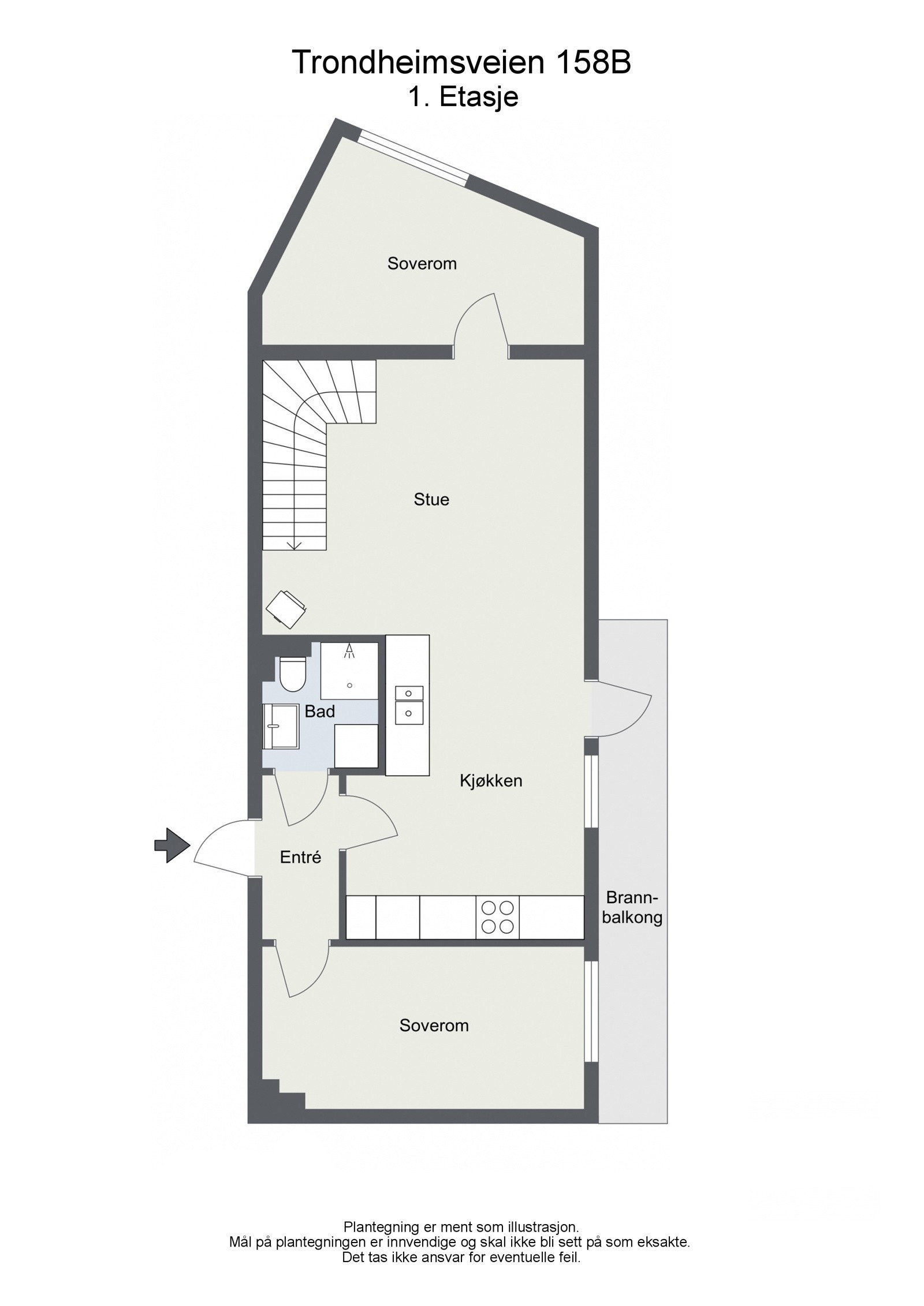 Plantegning hovedetasje (4. etasje). Galleribilde
