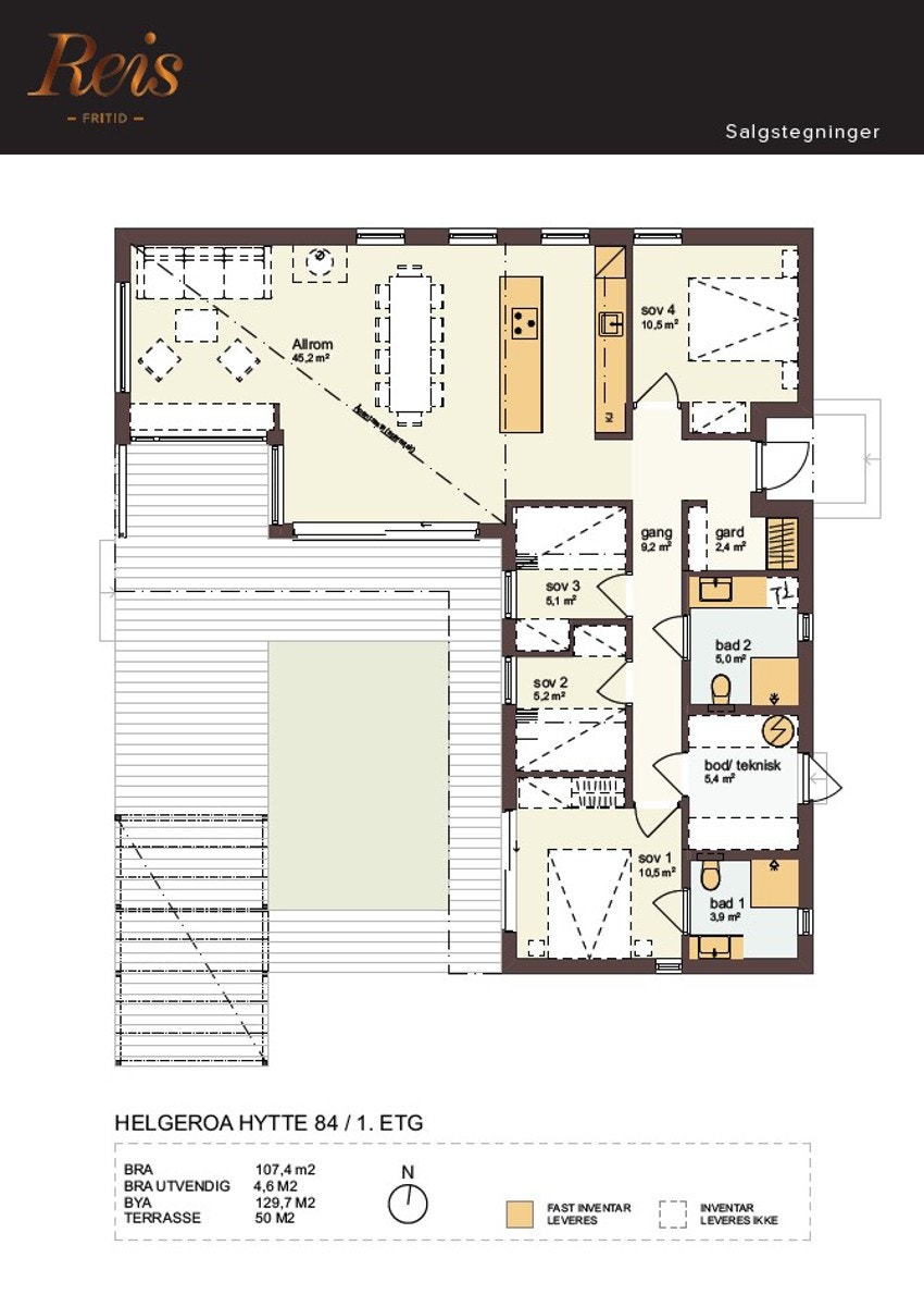 Salgstegning Plantegning 84 Galleribilde