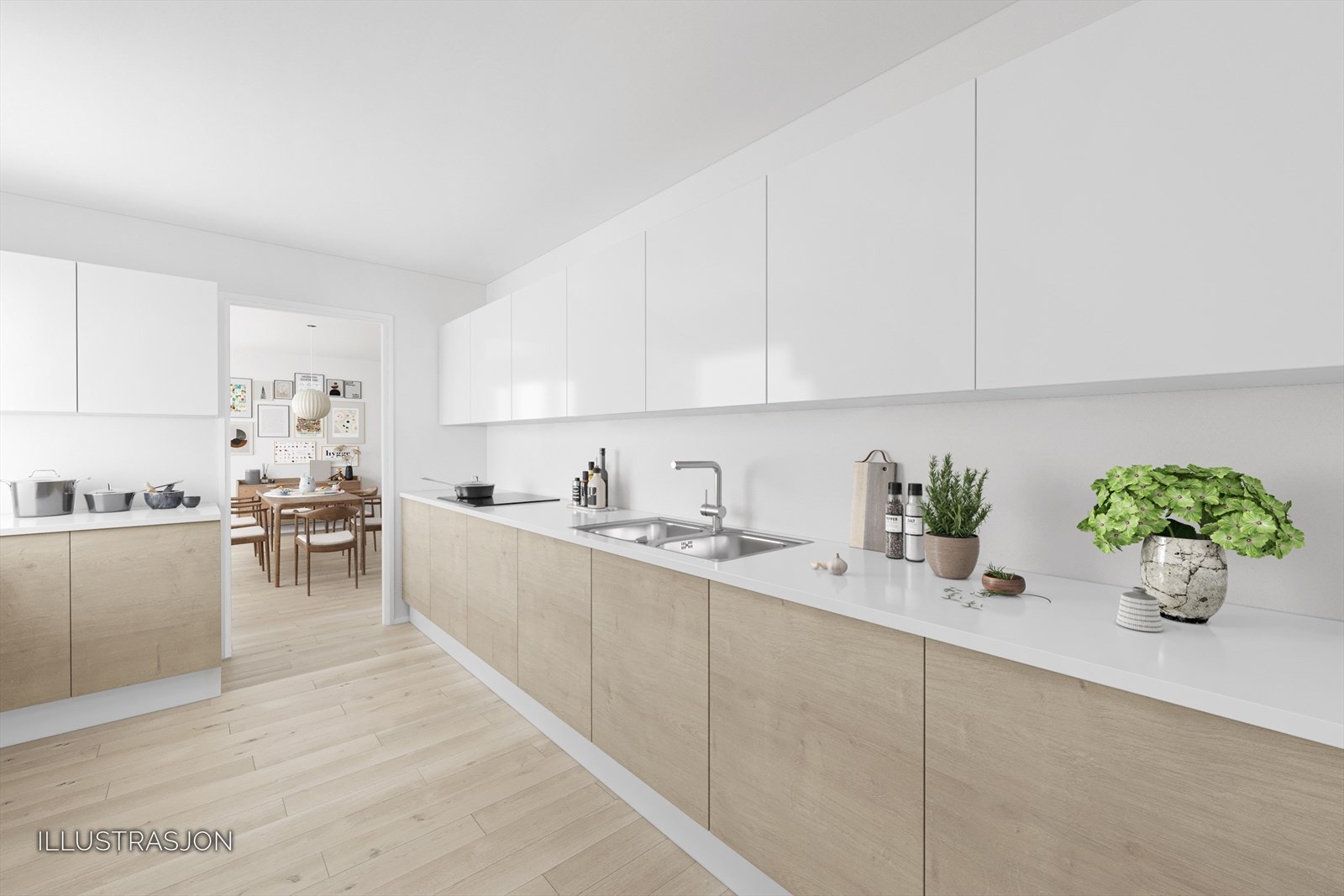 Slik kan kjøkken se ut etter modernisering (illustrasjon) Galleribilde