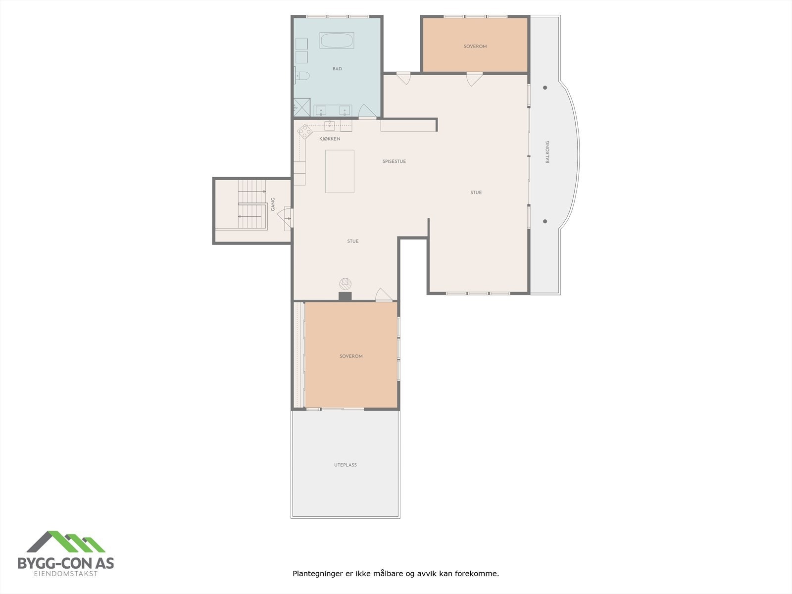 Plantegning av toppleiligheten. Galleribilde