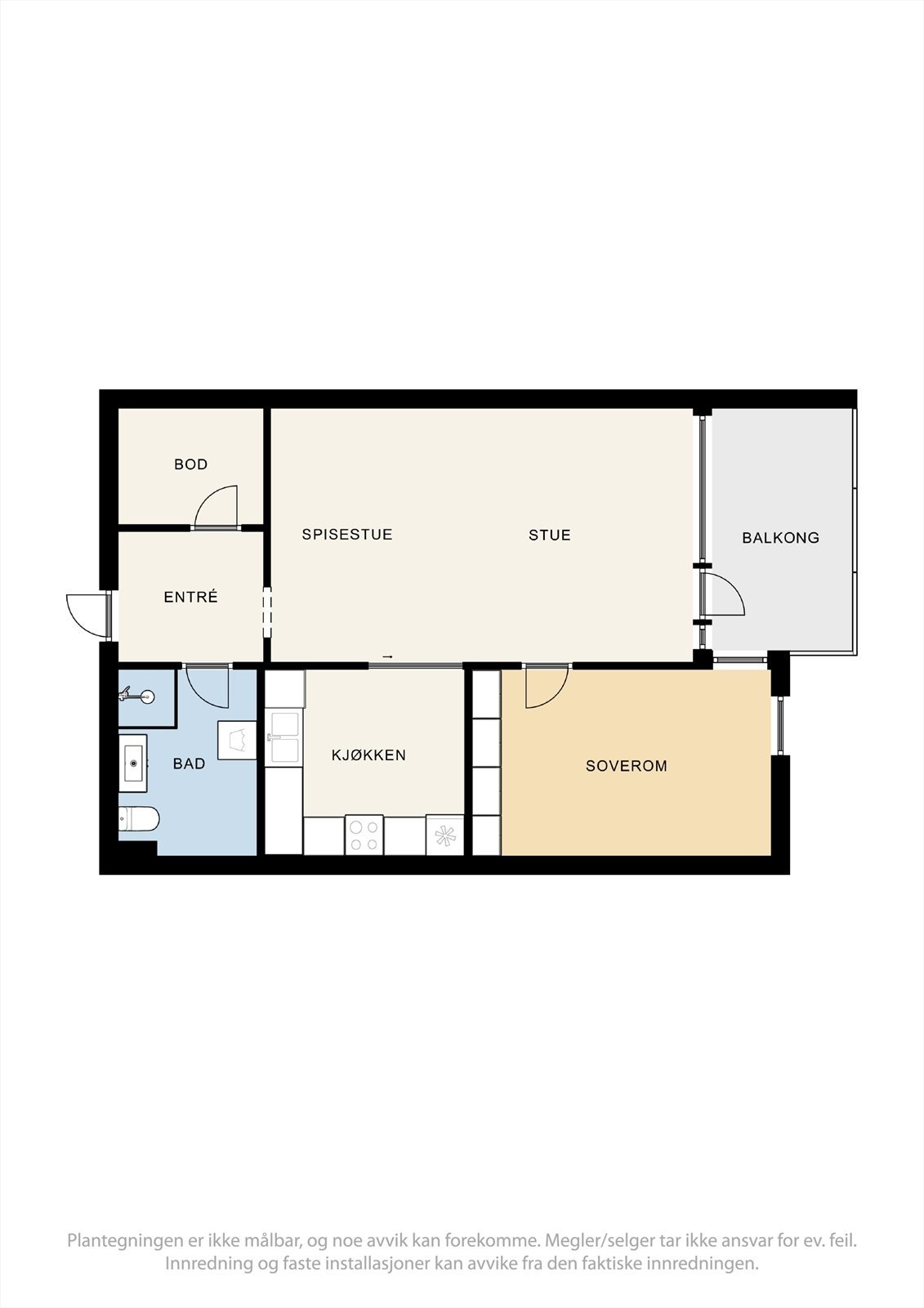 Plantegning. Tilhørende bod på loftet med bra-e på 8 kvm. Galleribilde