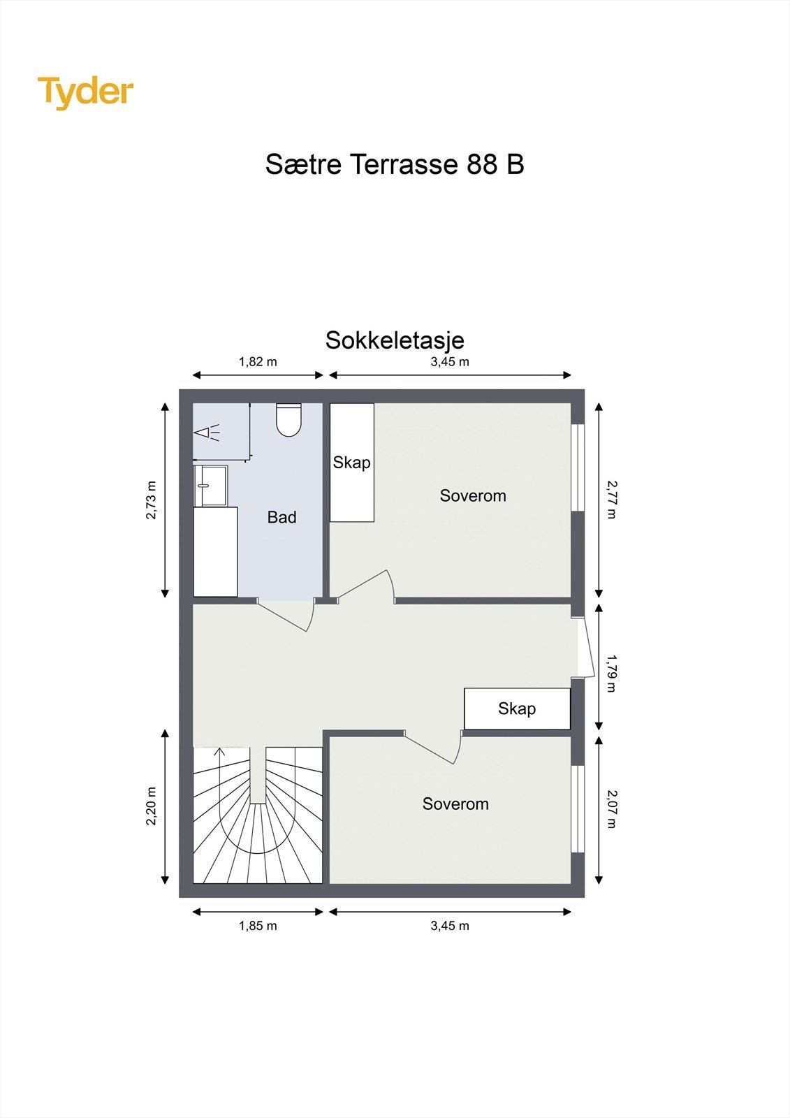 Plantegning sokkeletasje Sætre terrasse 88B.jpg Galleribilde