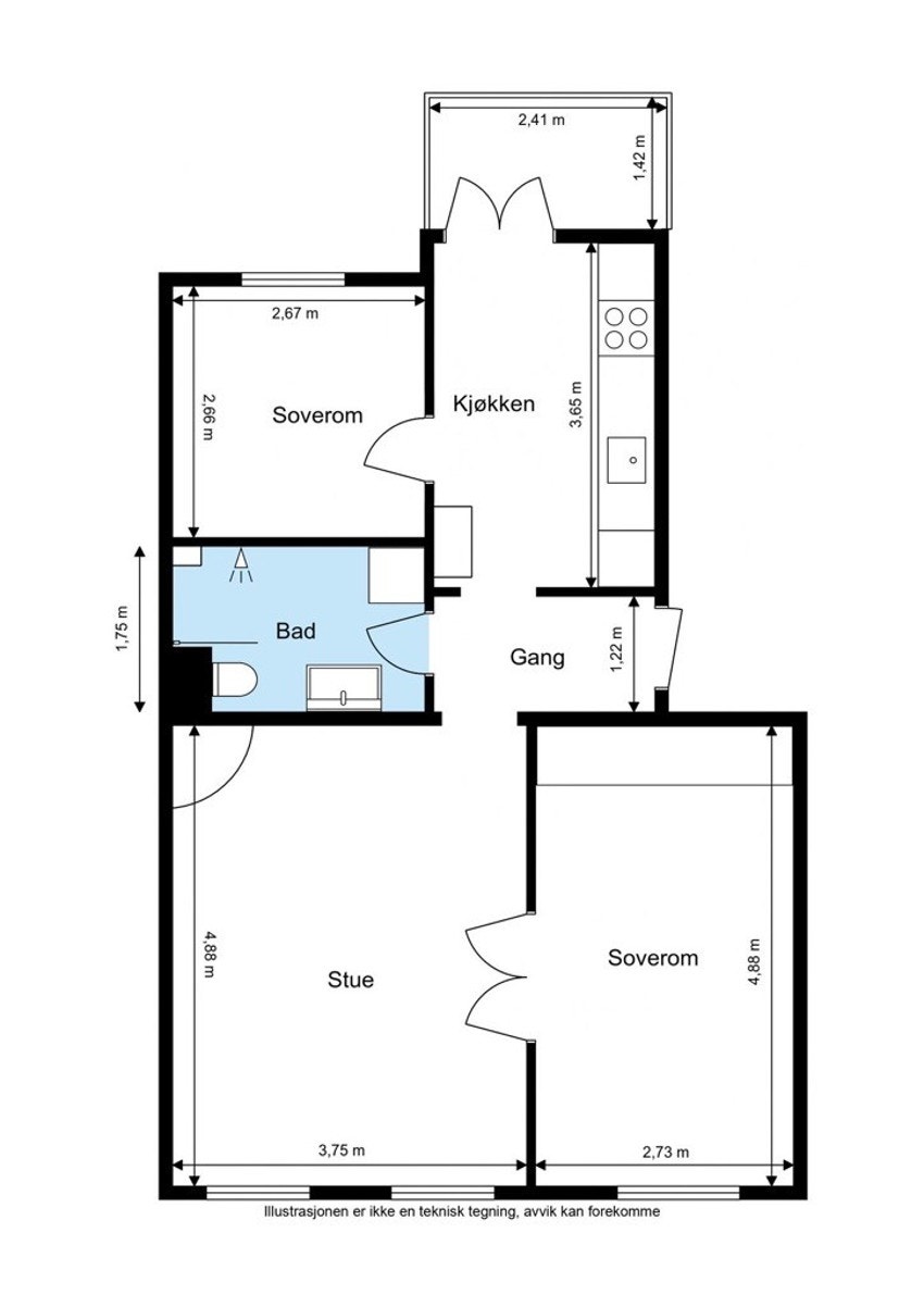 Alternativ planløsning Galleribilde