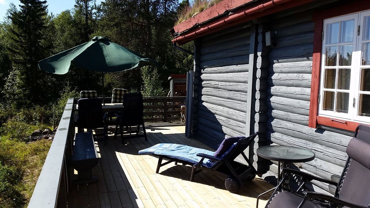 Privat bilde av terrassen. Galleribilde