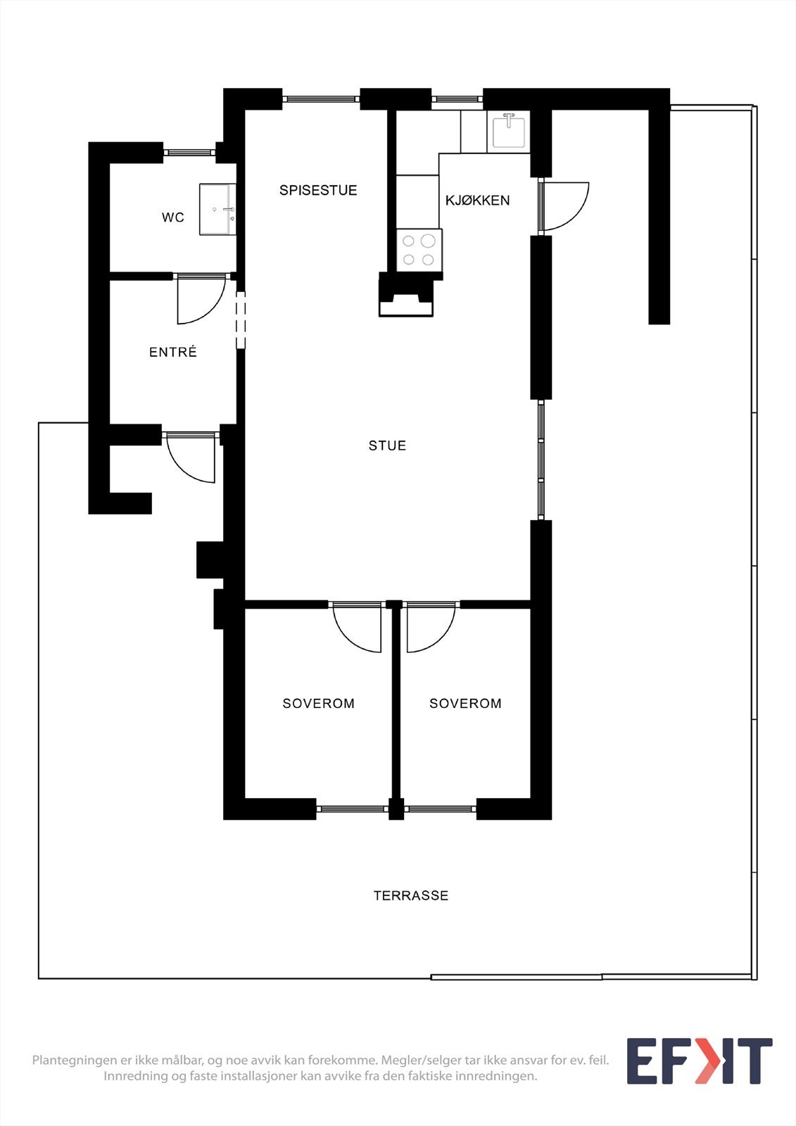Plantegning hytta Galleribilde