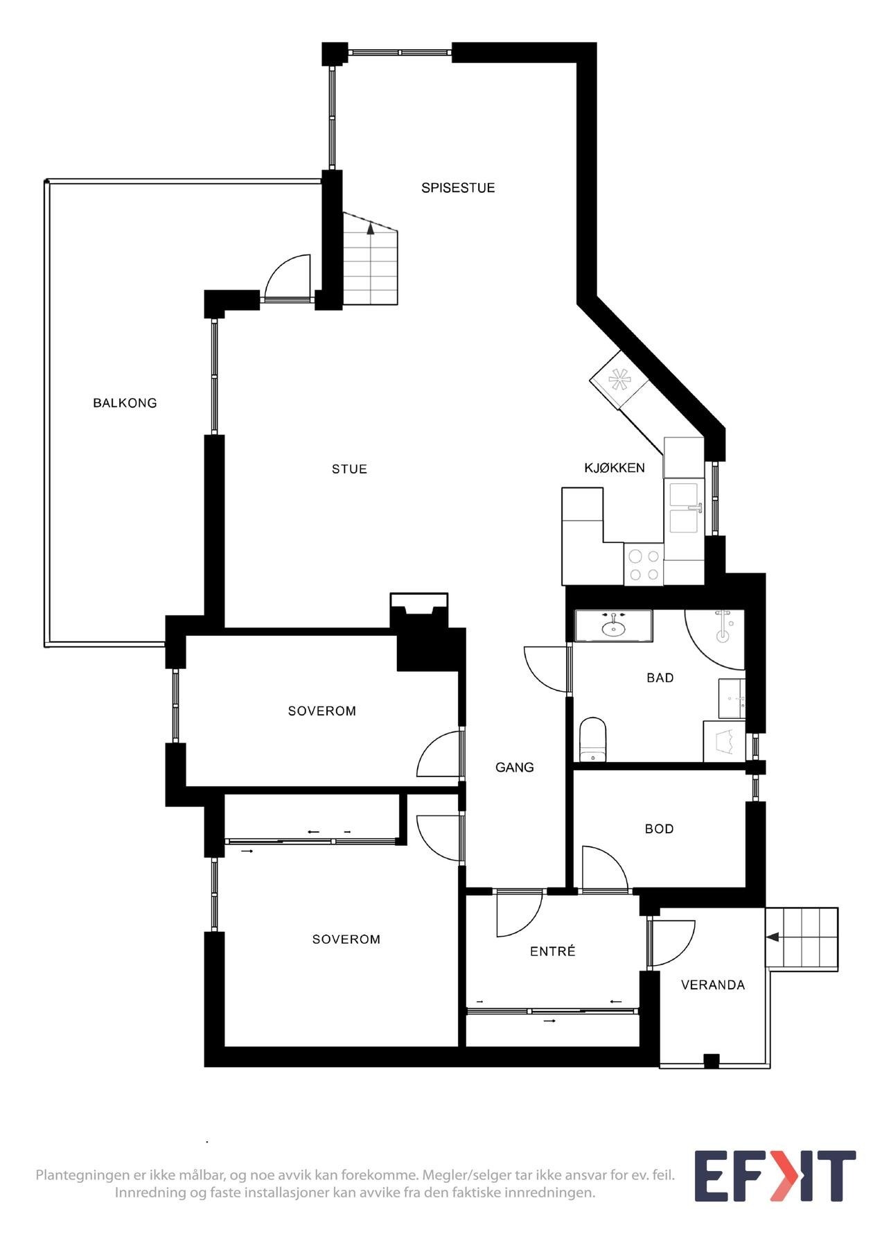 Plantegninger 1 etasje Galleribilde