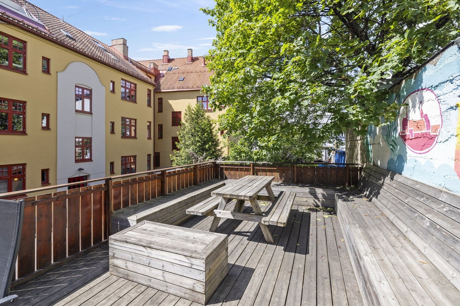 Felles terrasse. Galleribilde