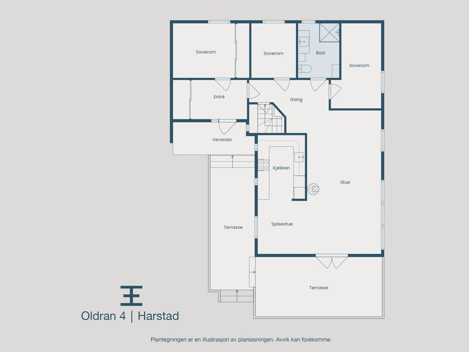 Plantegning 1. etasje/hovedetasje Galleribilde