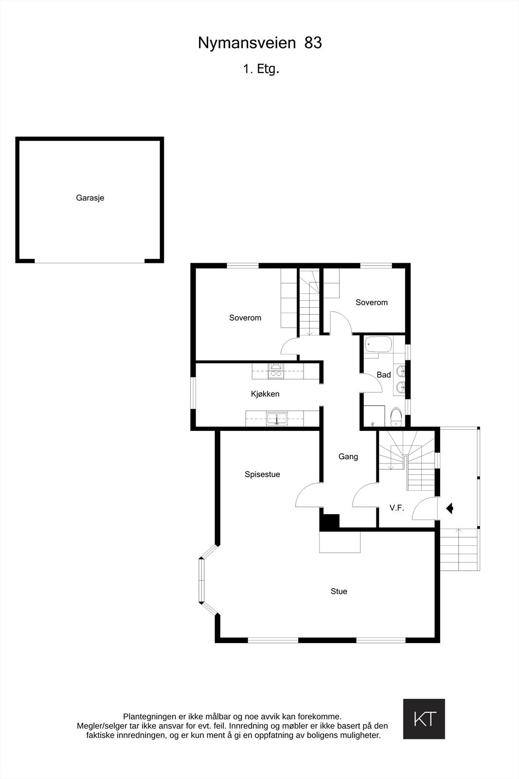 Planskisse 1. etasje Galleribilde