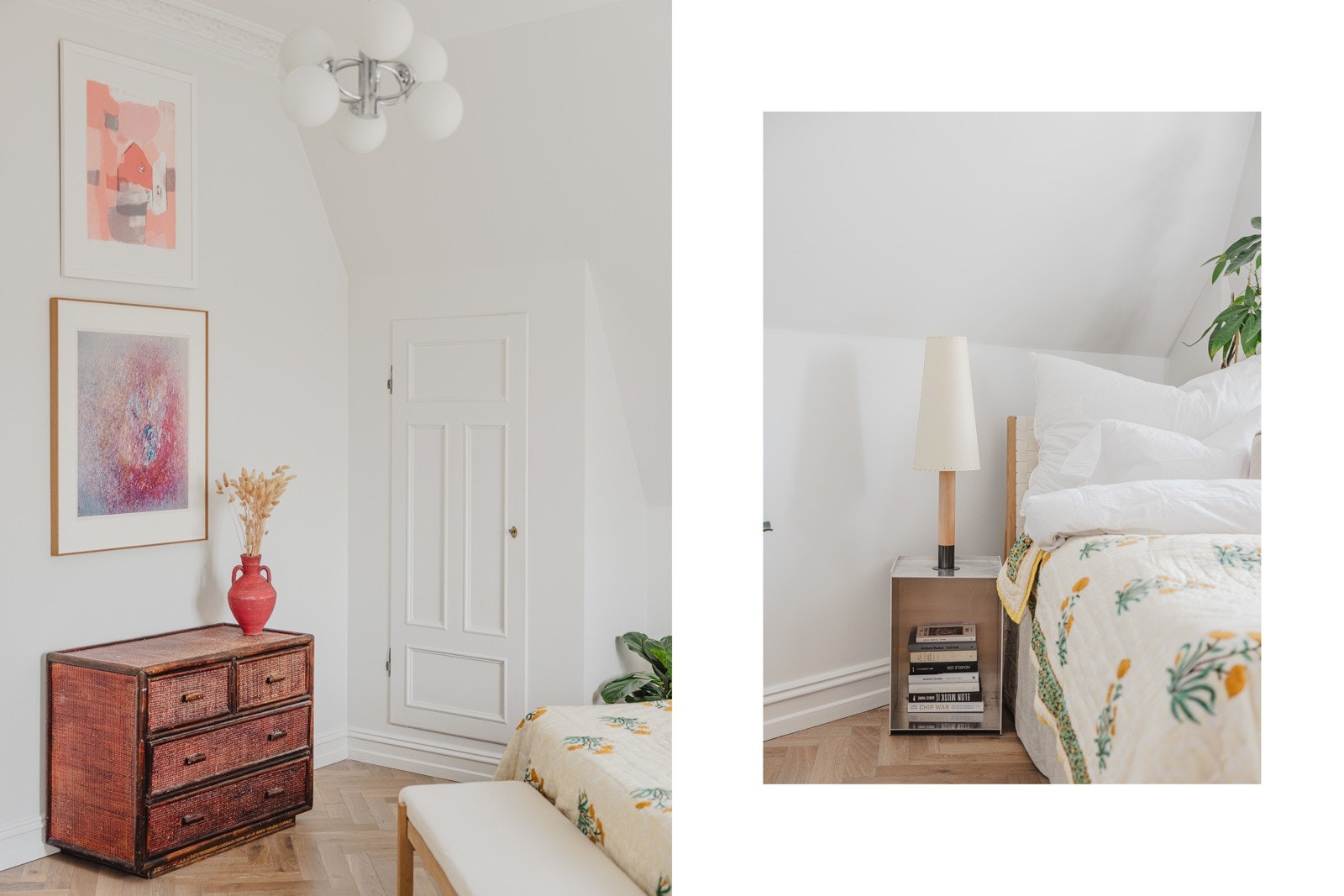 Detaljer fra snekkertilpasset skap med original dør. Galleribilde