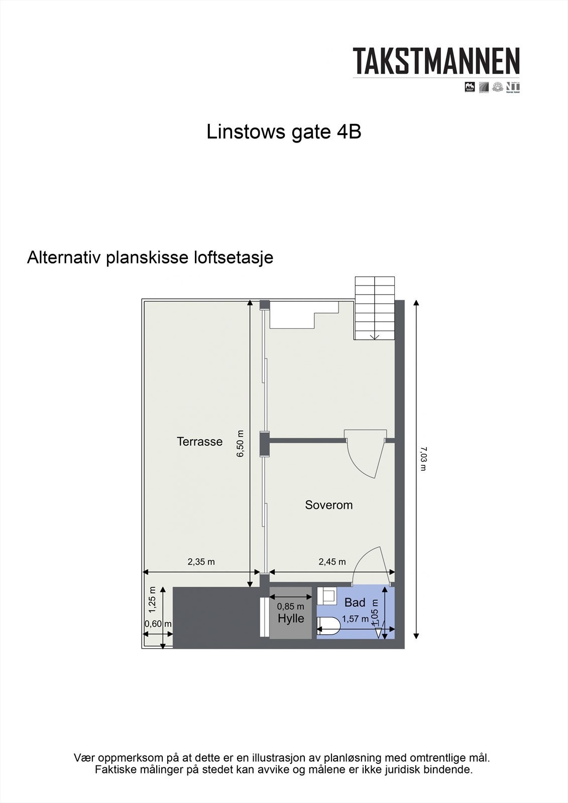 Alternativ planskisse loftsetasje. Galleribilde