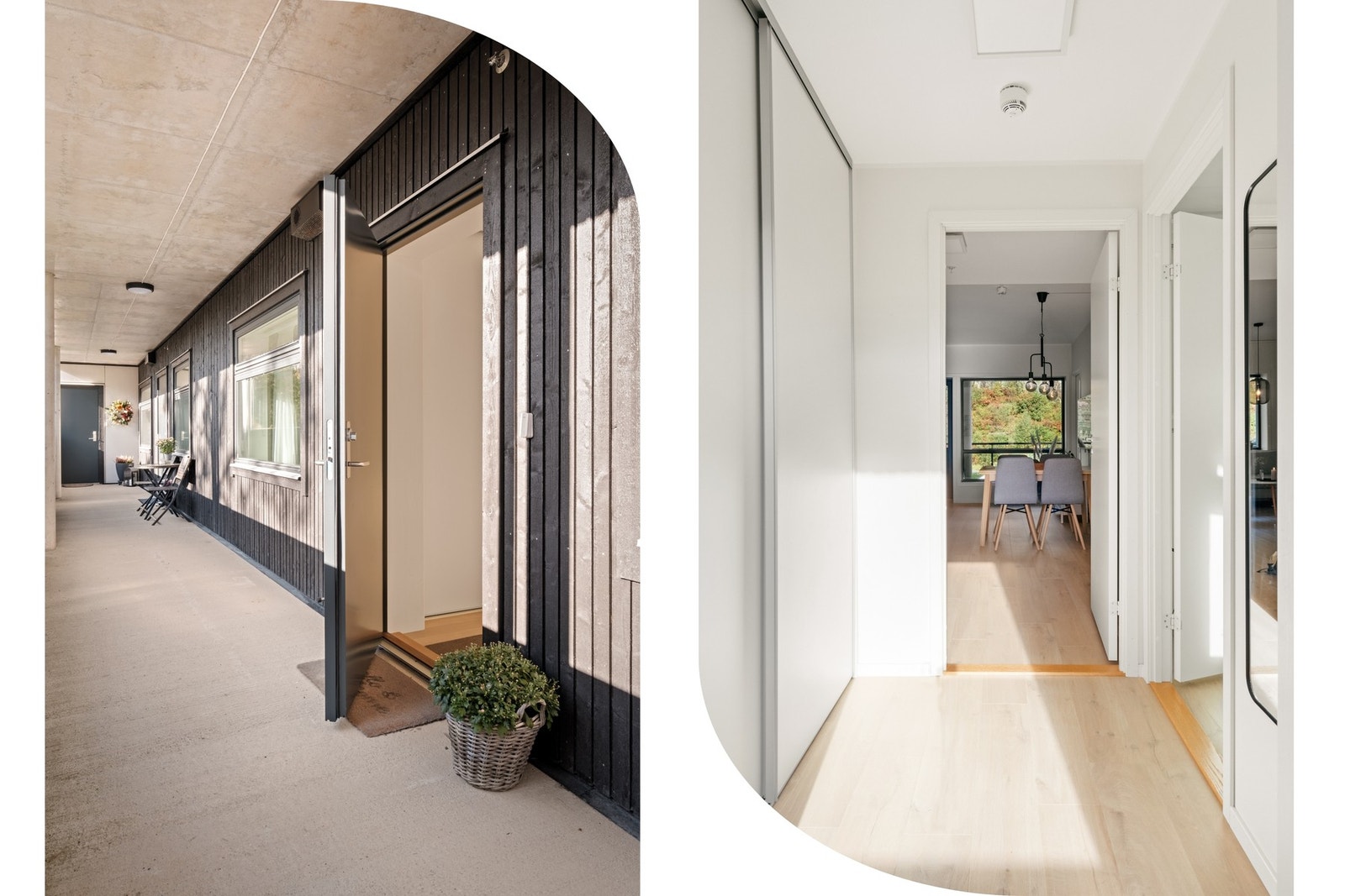 Etter du har parkert bilen i garasjen og satt den på ladning, kan du ta heisen og komme deg tørrskodd opp til leiligheten Galleribilde