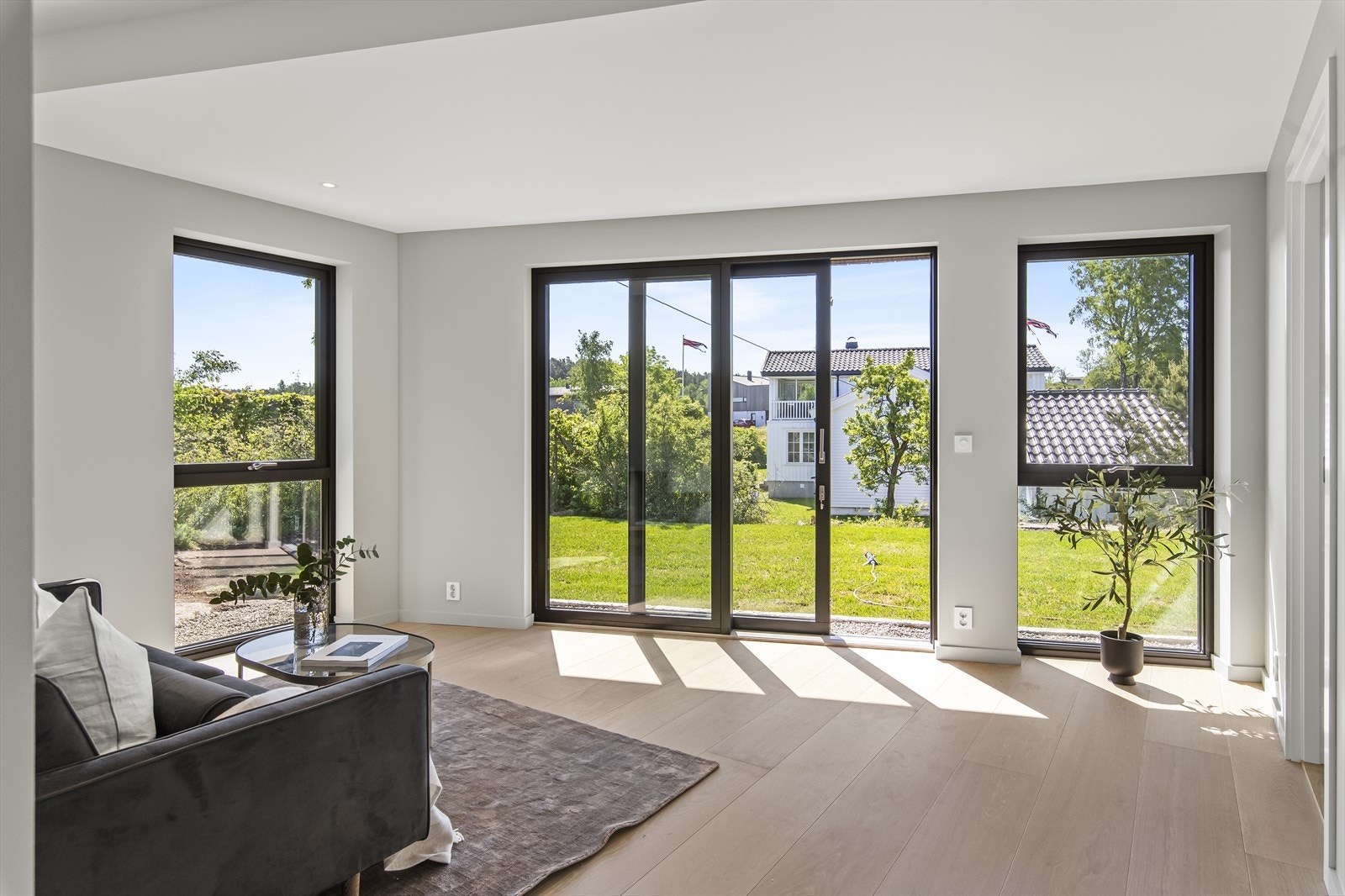 Her kan man åpne opp slik at ute- og inneområder flyter fint sammen! Galleribilde
